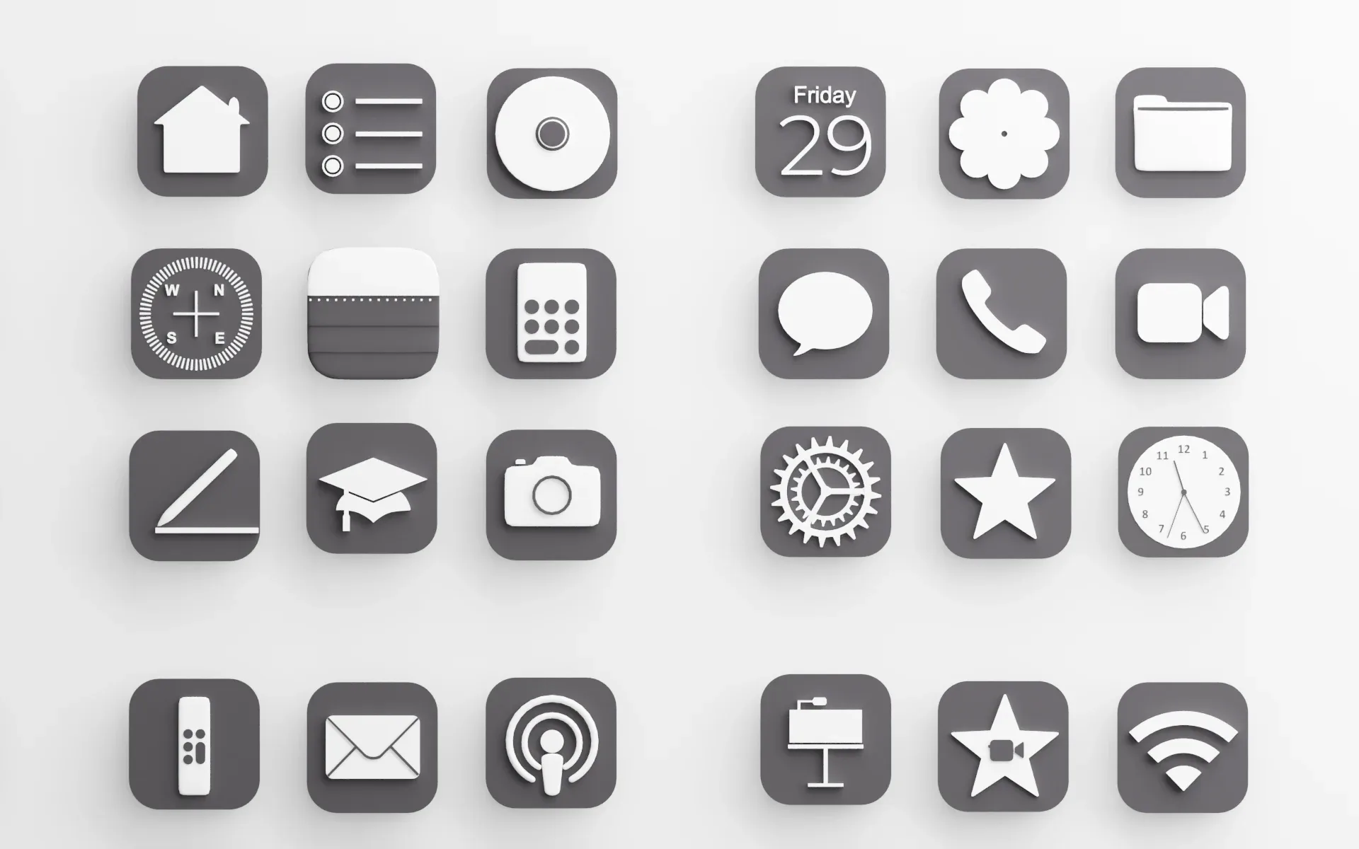 Apple Icons with Dark Mode