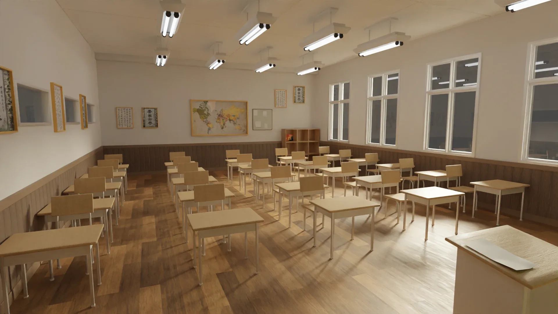 Japanese Stylish School Interior