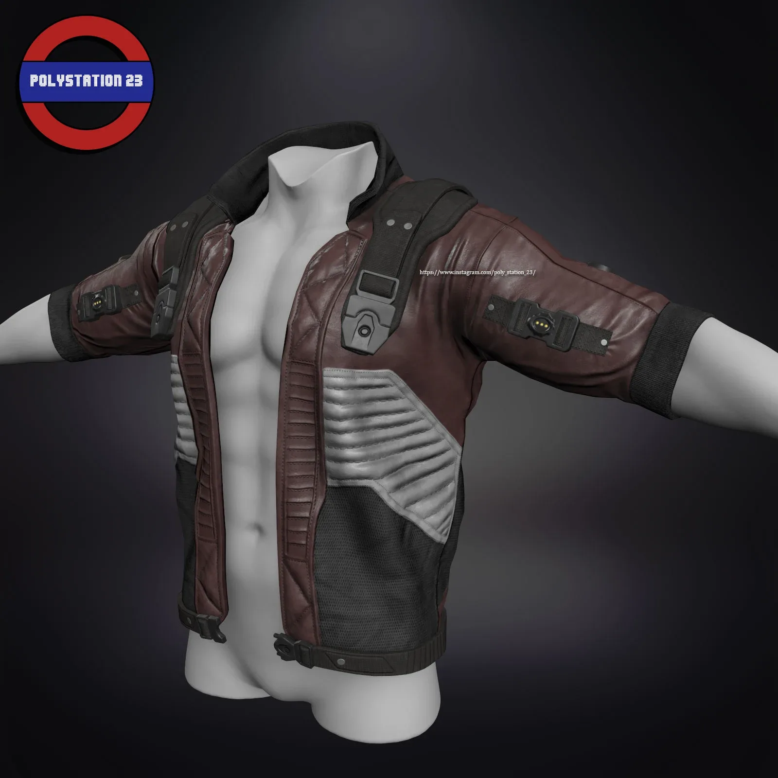 Sci fi cyberpunk jacket Game ready v1