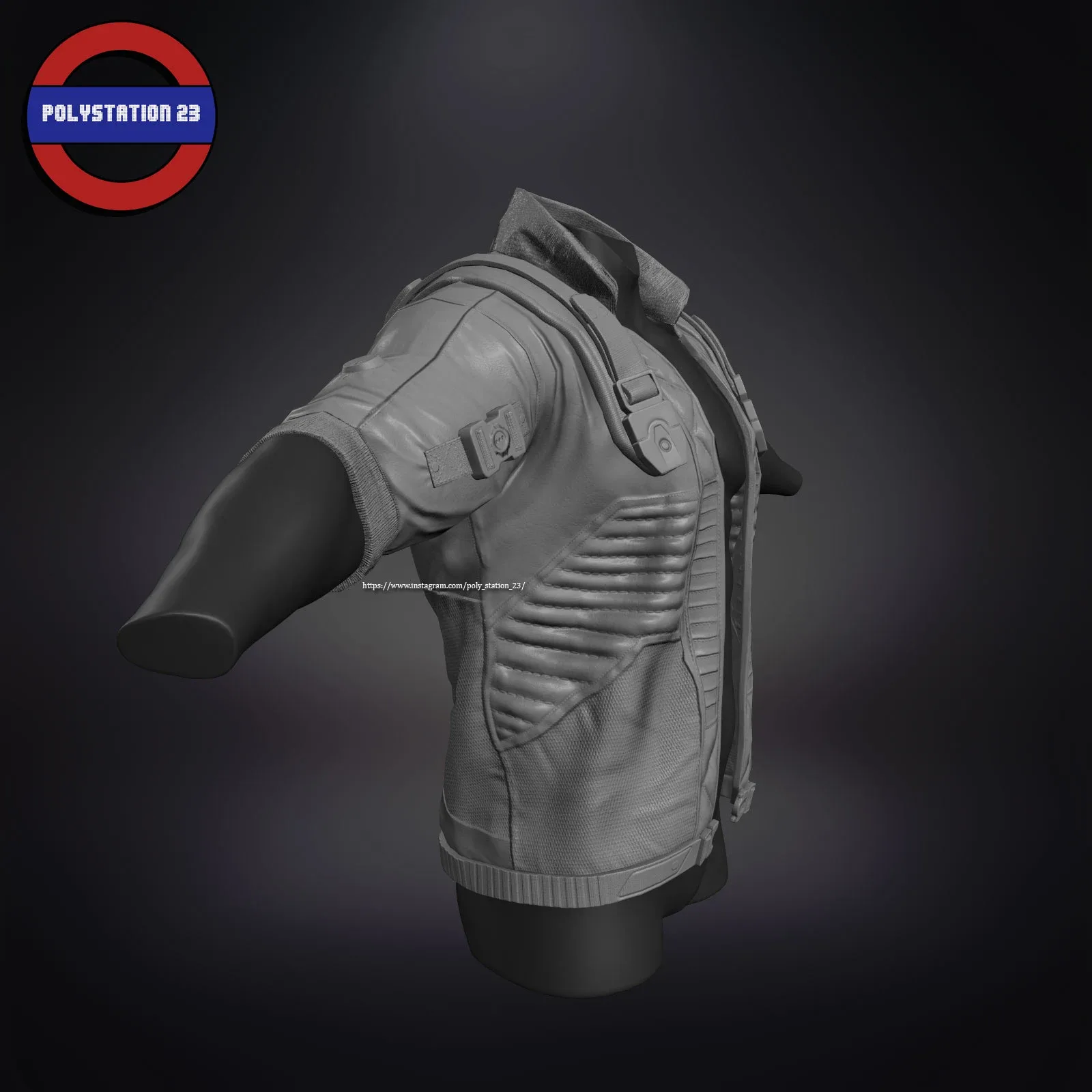 Sci fi cyberpunk jacket Game ready v1