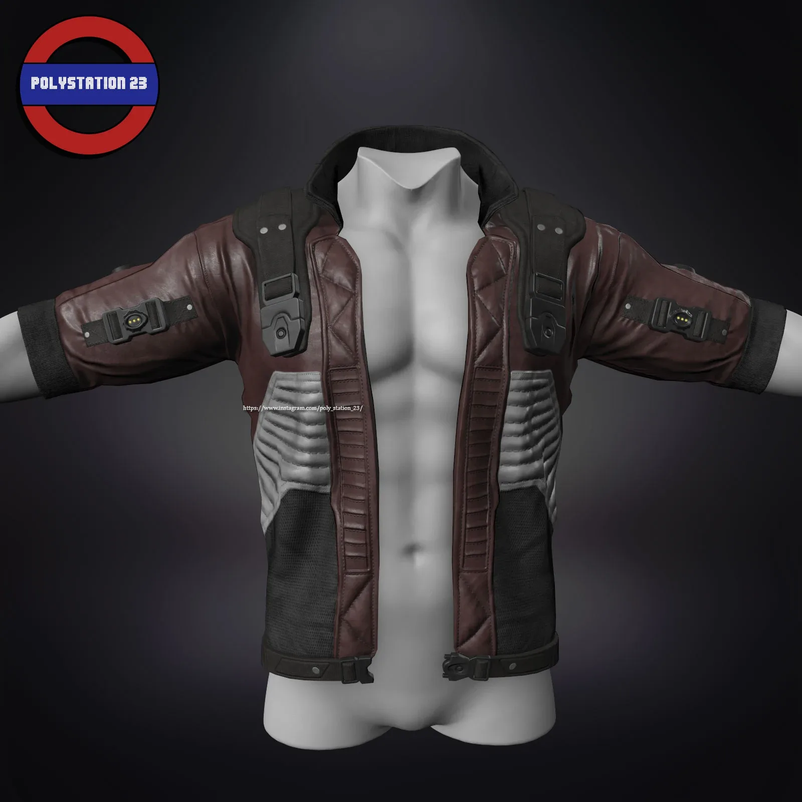 Sci fi cyberpunk jacket Game ready v1