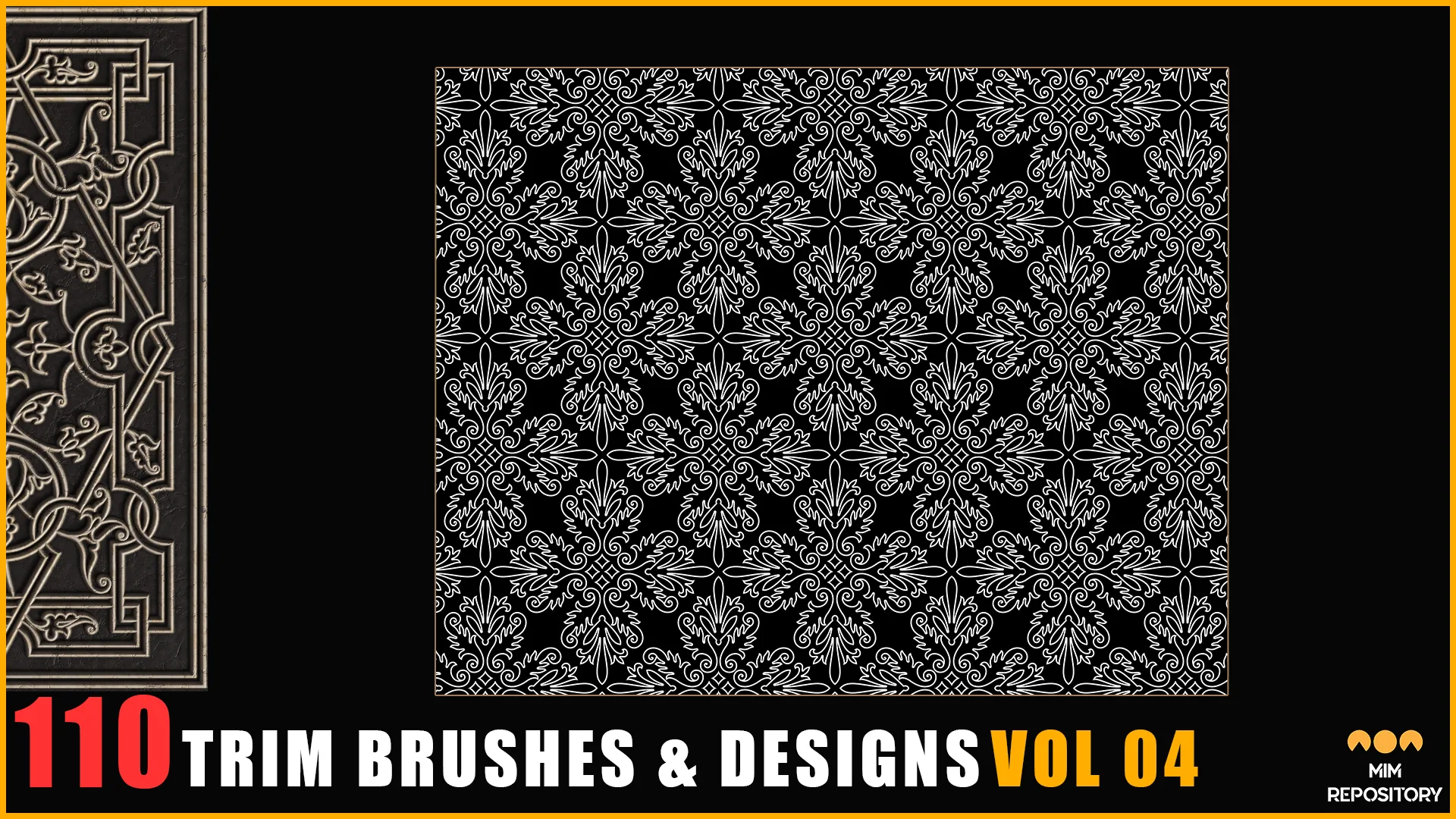 110 Trim Brushes & Designs (Border Pattern - Roll Brush - Fill) - VOL 04