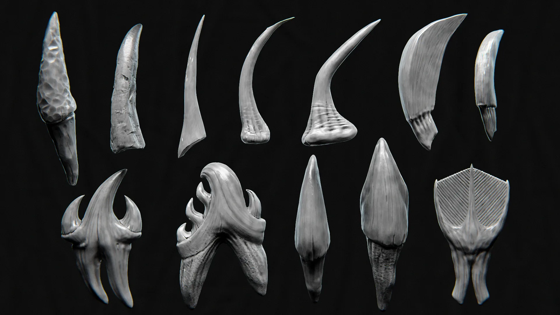 44 TEETH - High Detailed Teeth For Creatures - IMM Zbursh, Blender