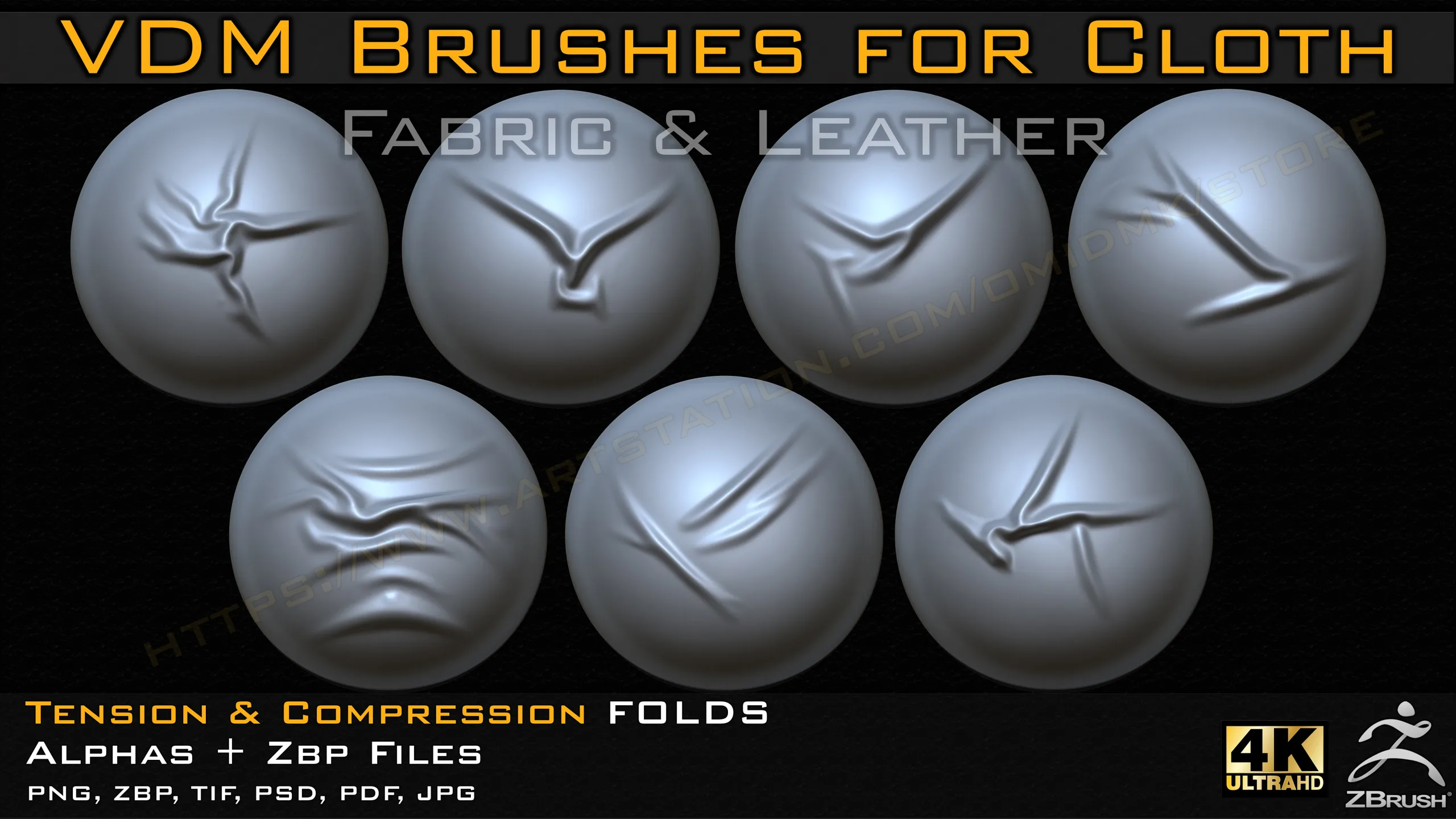 70 VDM Brushes Cloth Leather & Fabric Brushes _ 70 Alpha (4k)-Vol 01