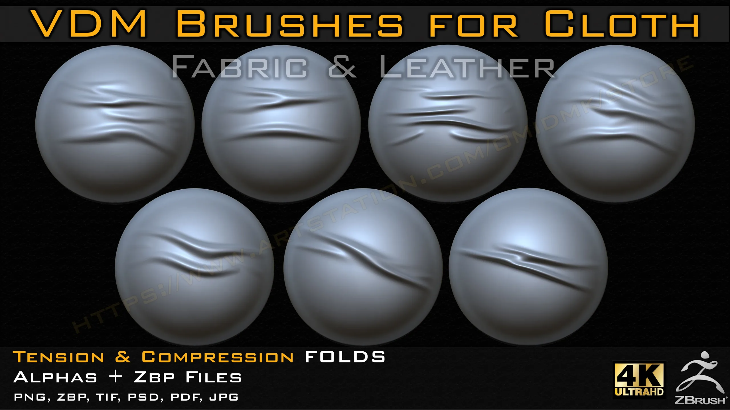 70 VDM Brushes Cloth Leather & Fabric Brushes _ 70 Alpha (4k)-Vol 01