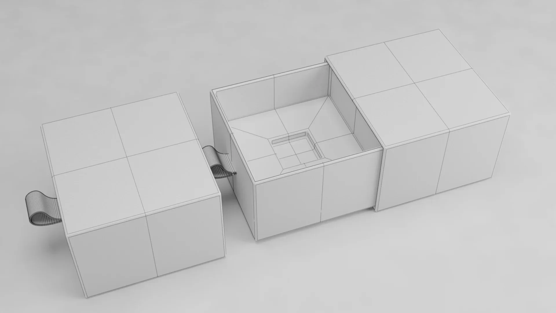 Gift Boxes Model with Cardboard Material (Blender)