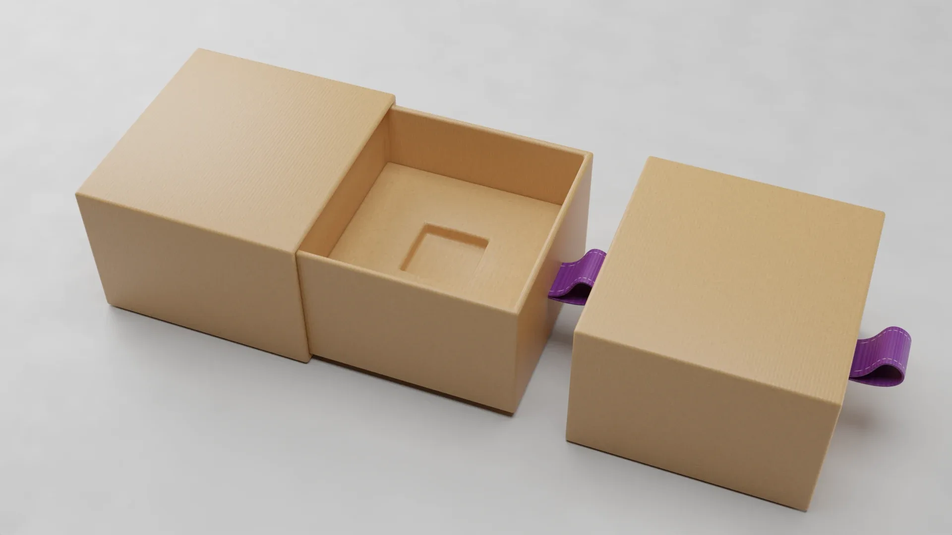 Gift Boxes Model with Cardboard Material (Blender)