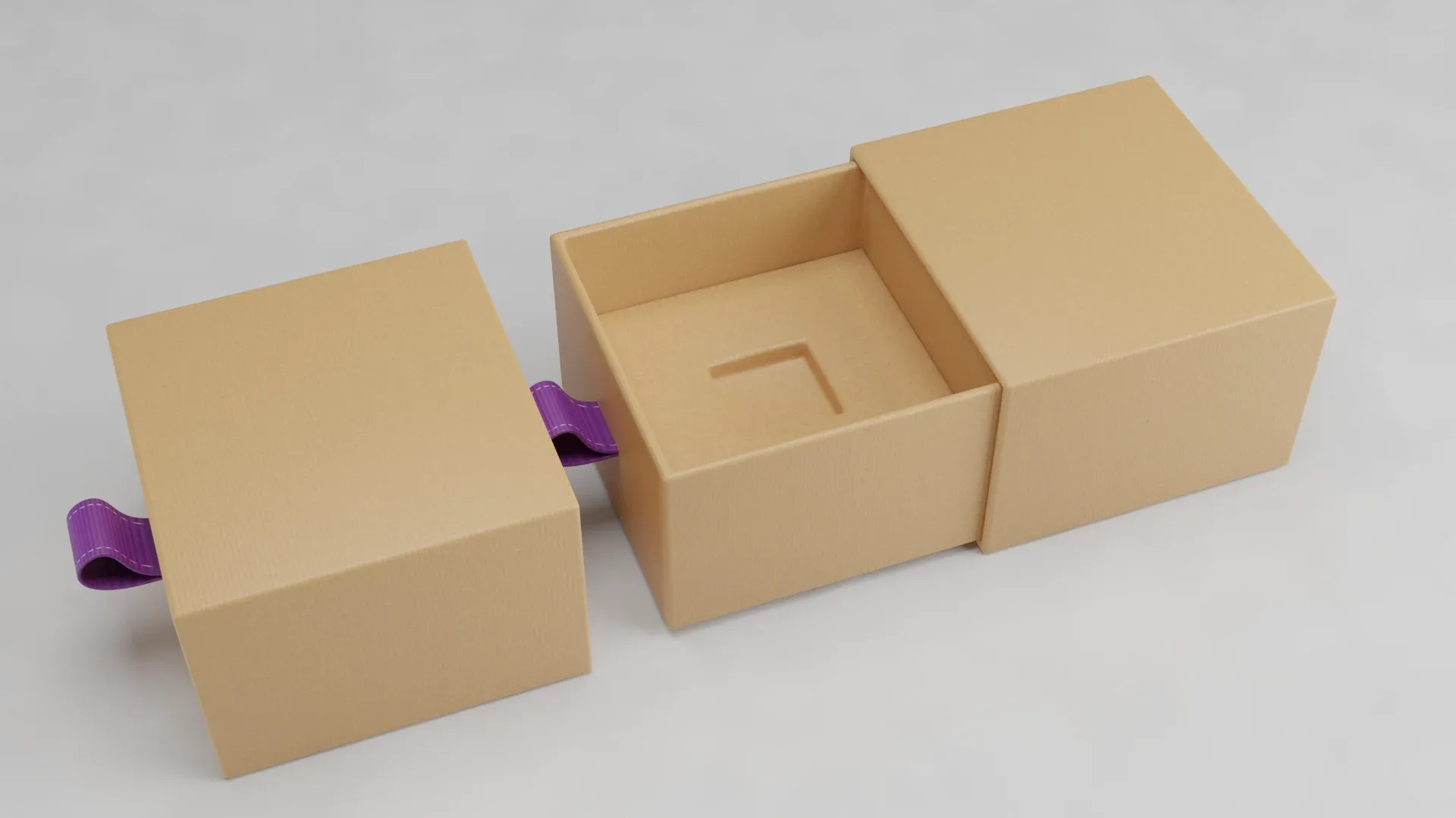 Gift Boxes Model with Cardboard Material (Blender)