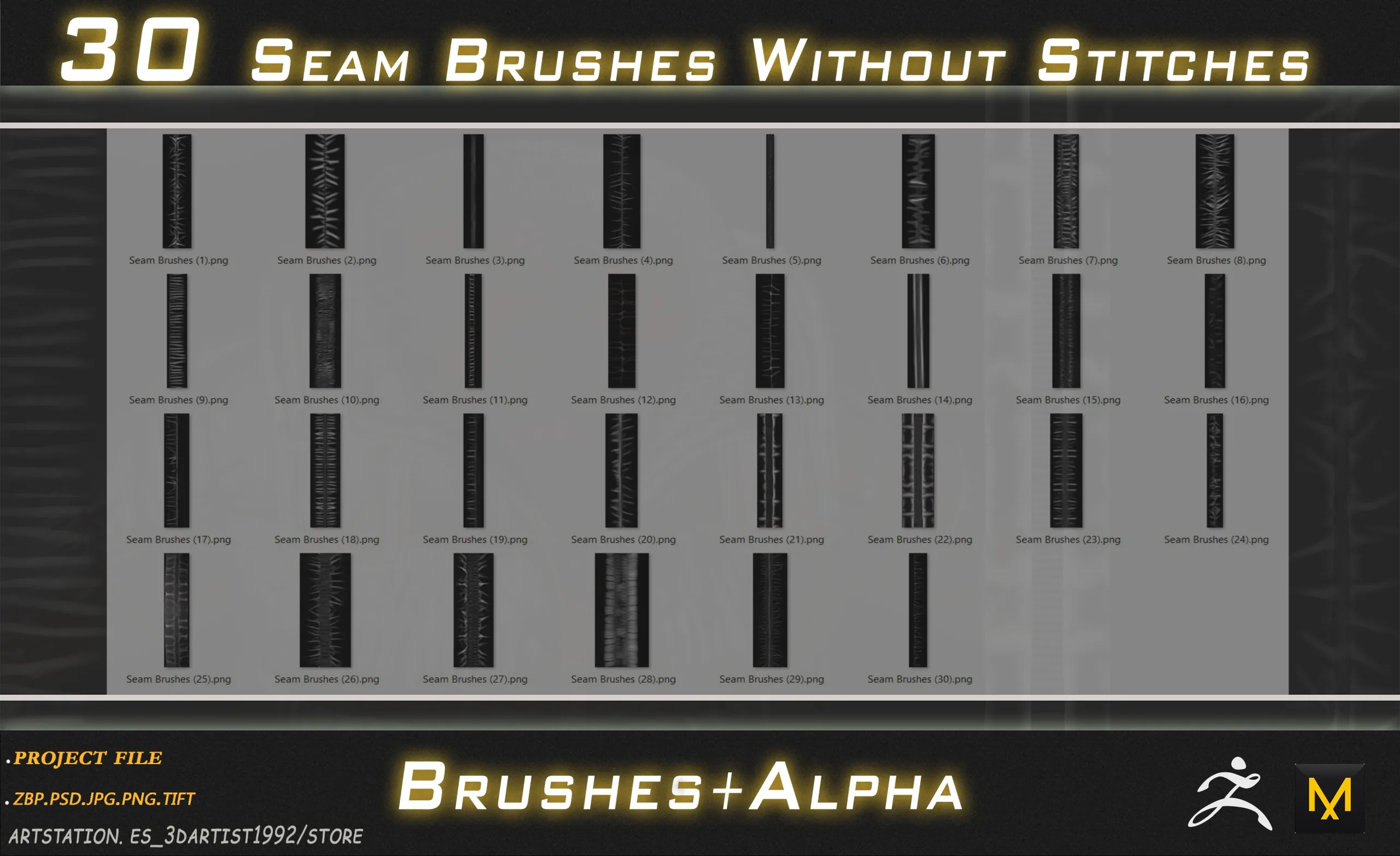 30 Seam Brushes Without Stitches