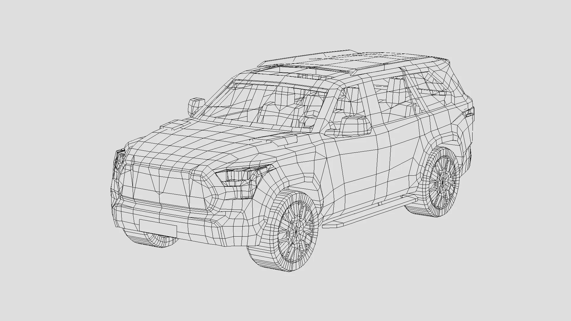 Low Poly Car - Toyota Sequoia 2023