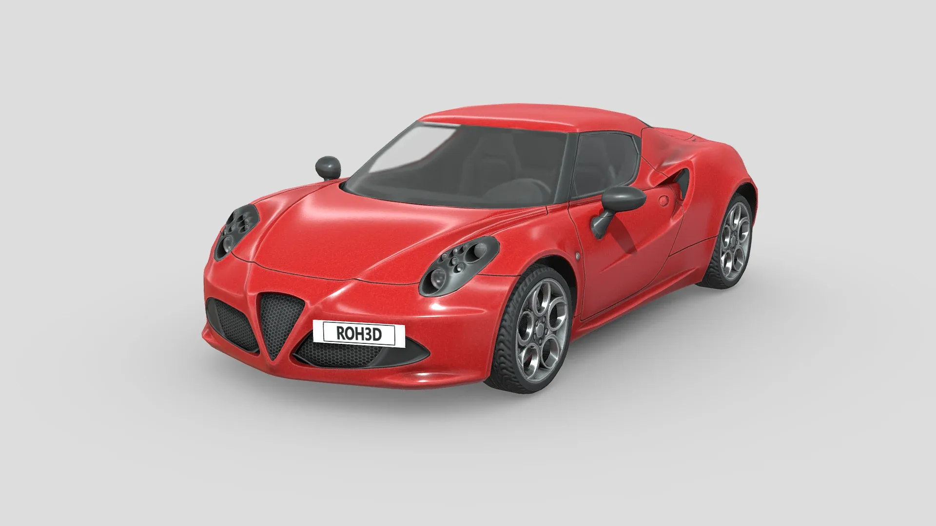 Low Poly Car - Alfa Romeo 4C 2014