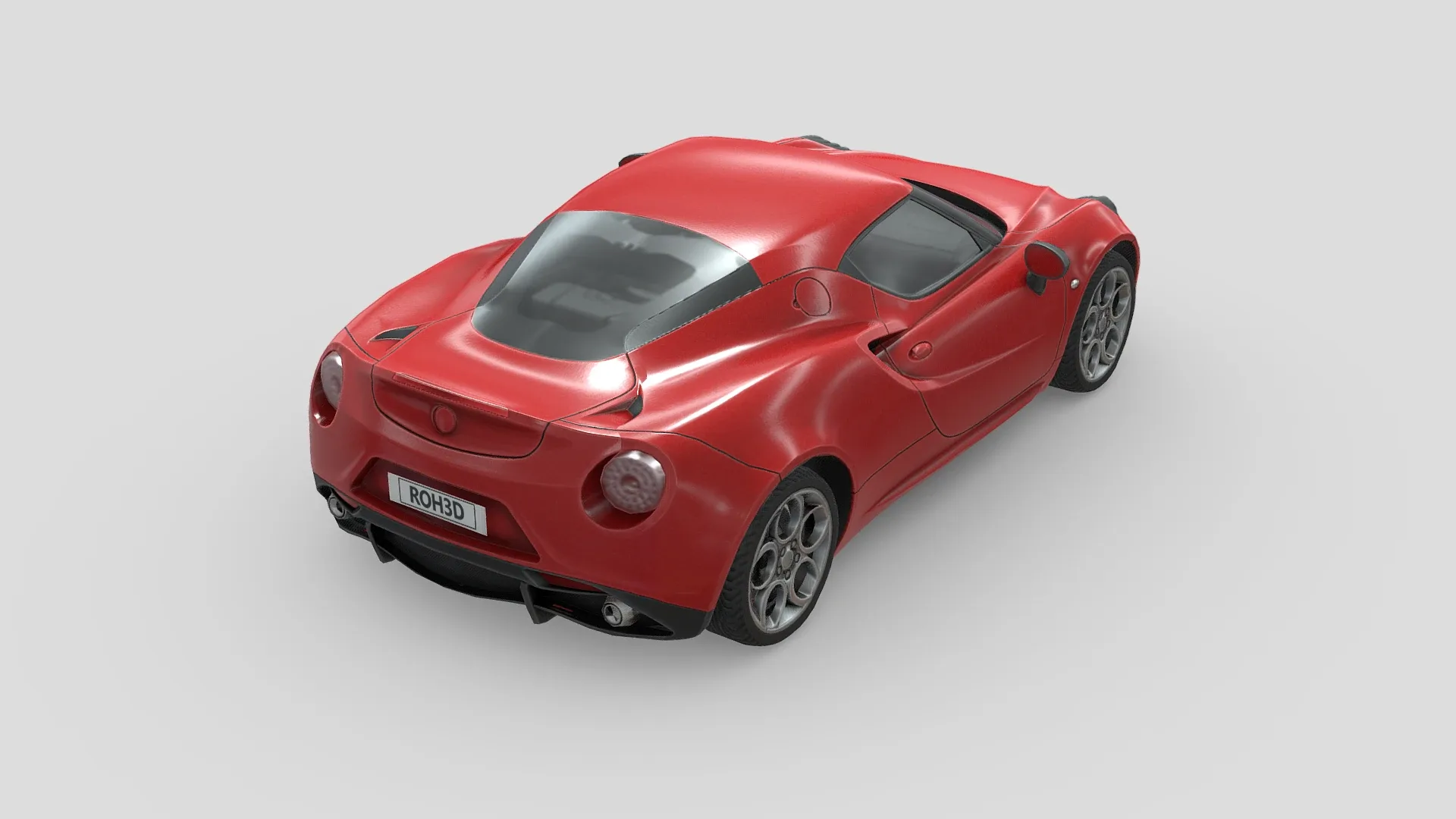 Low Poly Car - Alfa Romeo 4C 2014