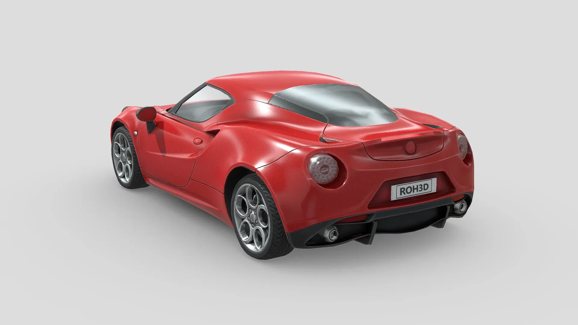 Low Poly Car - Alfa Romeo 4C 2014