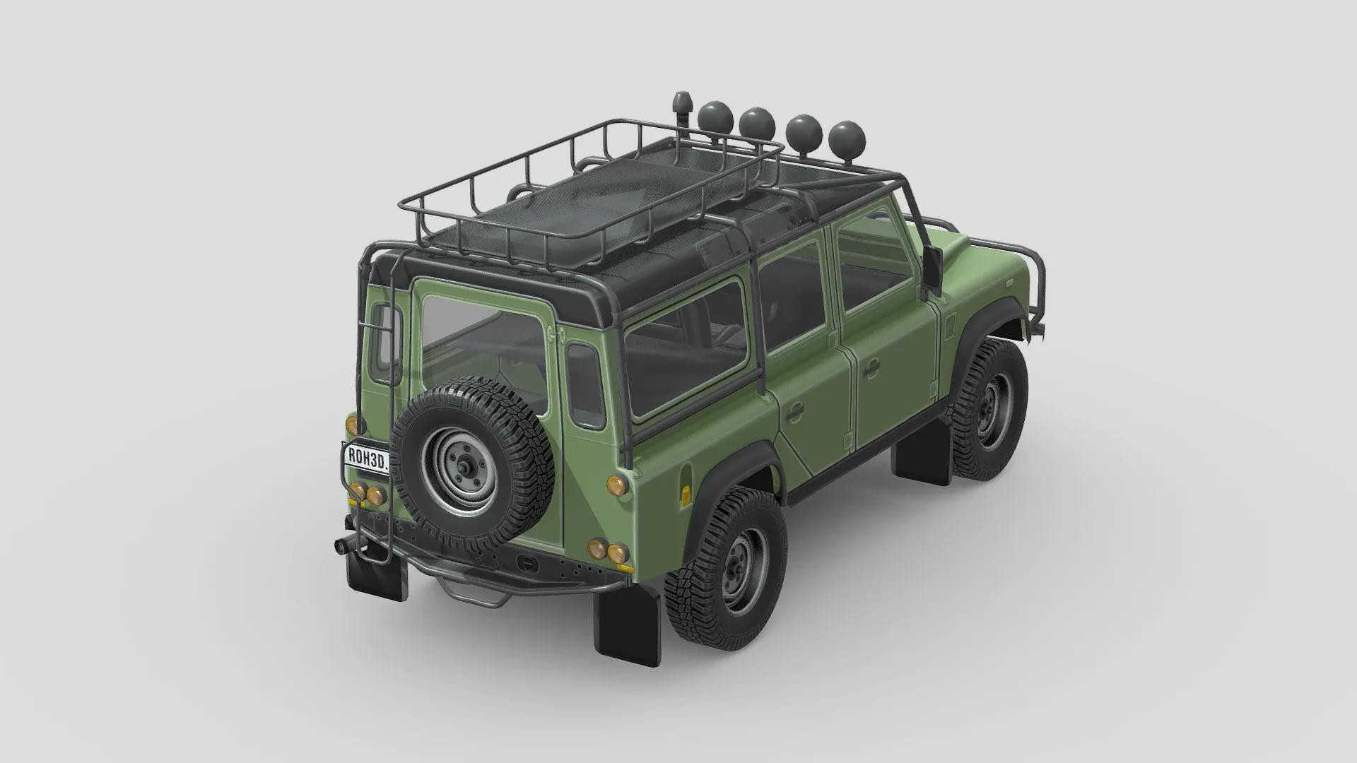 Low Poly Car - Land Rover Defender D110 3D Model