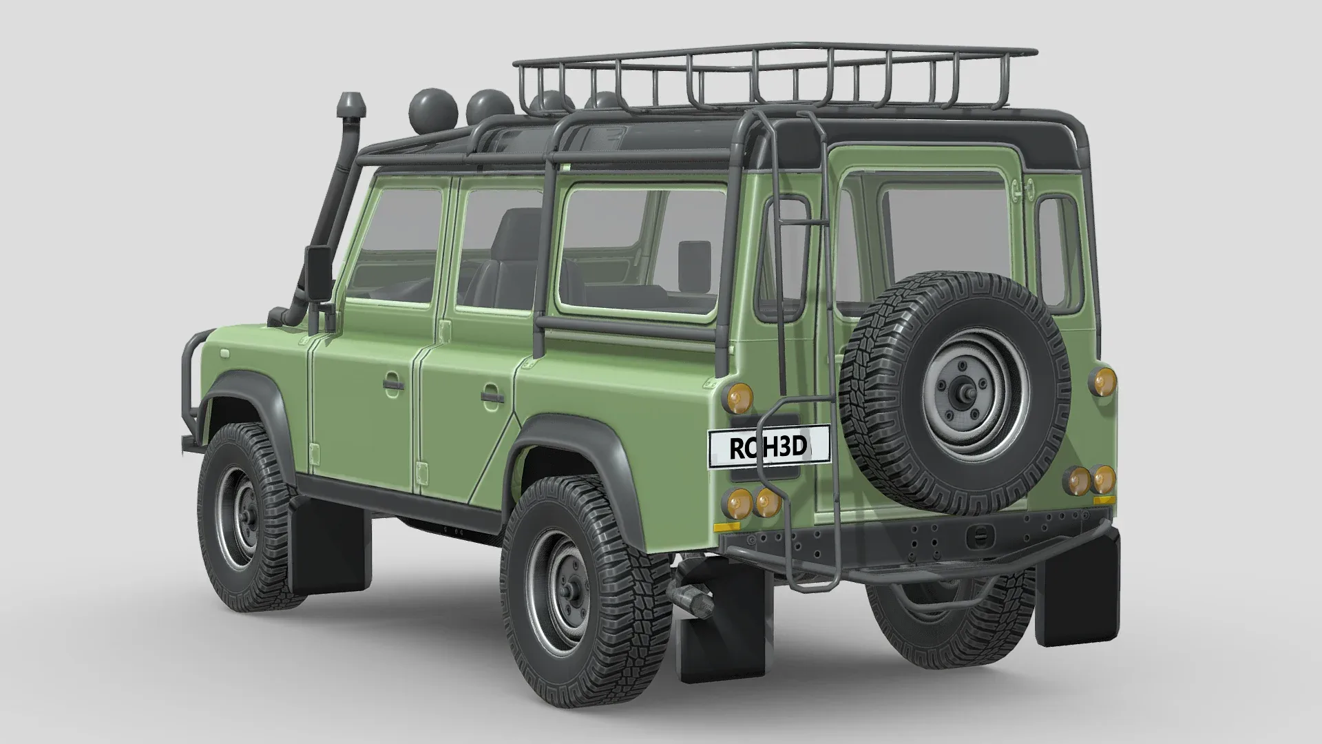 Low Poly Car - Land Rover Defender D110 3D Model