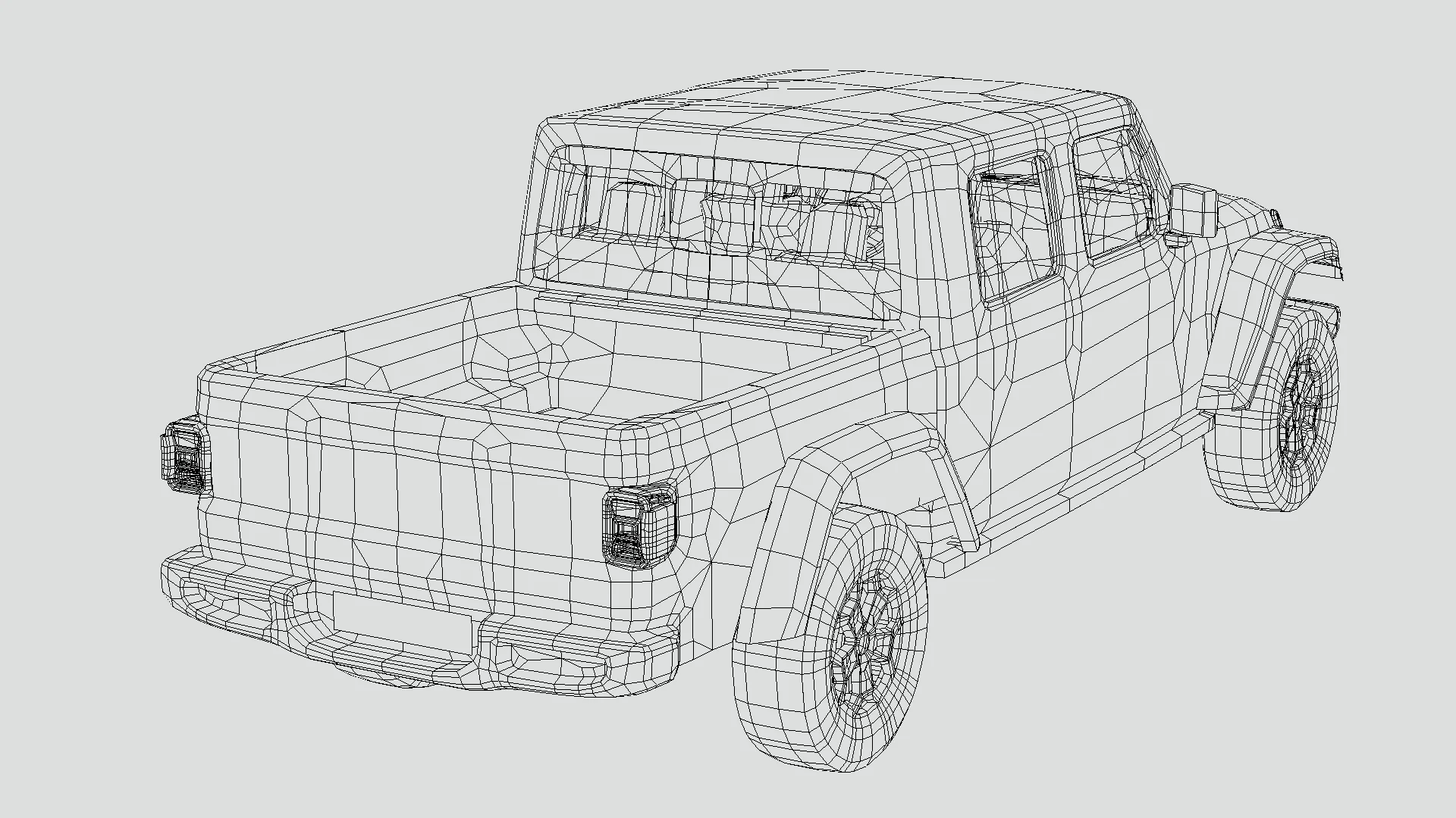 Low Poly Car - Jeep Gladiator Rubicon 2020