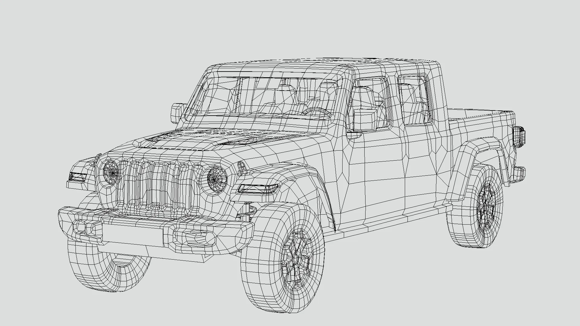 Low Poly Car - Jeep Gladiator Rubicon 2020