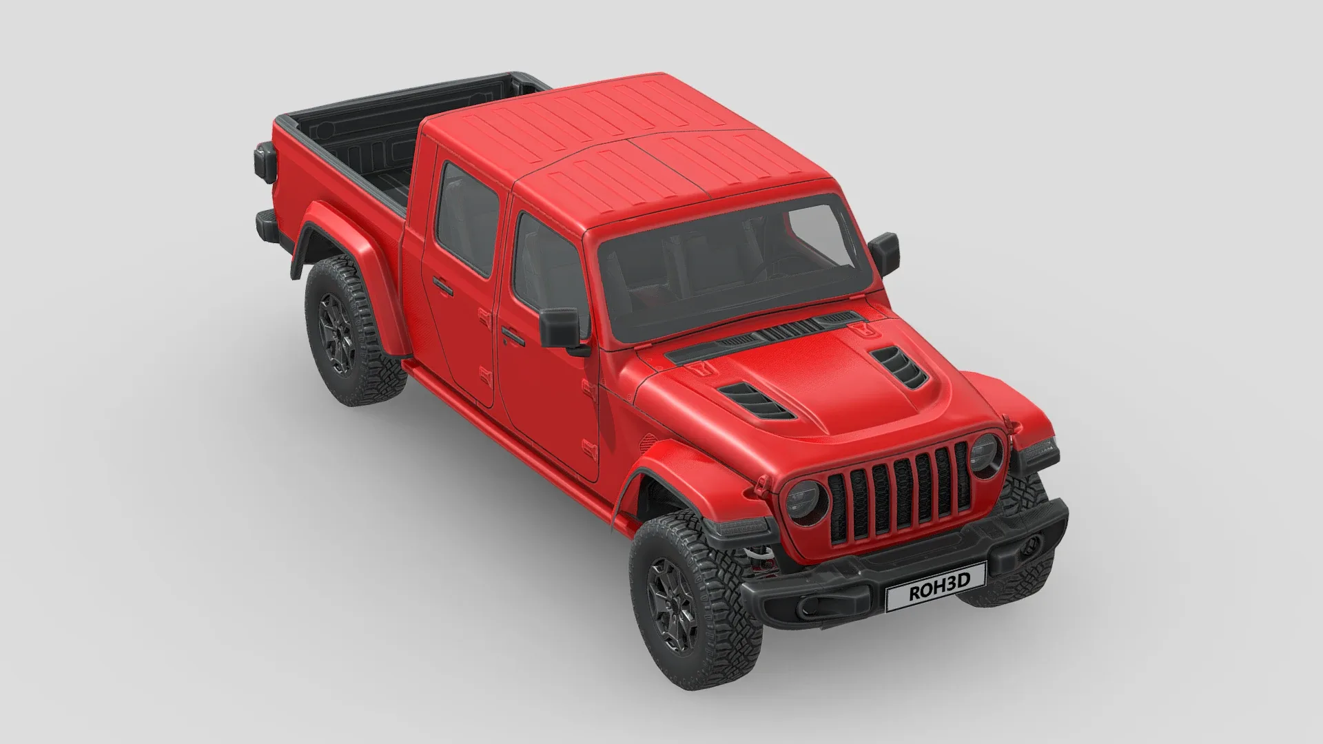 Low Poly Car - Jeep Gladiator Rubicon 2020