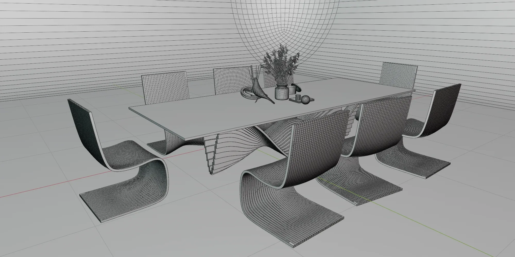 Ghost Table + Dining S Chair By Piegatto Studio
