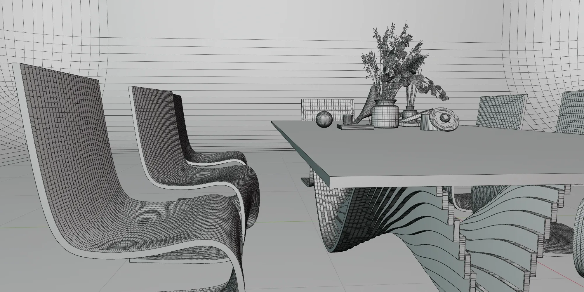 Ghost Table + Dining S Chair By Piegatto Studio