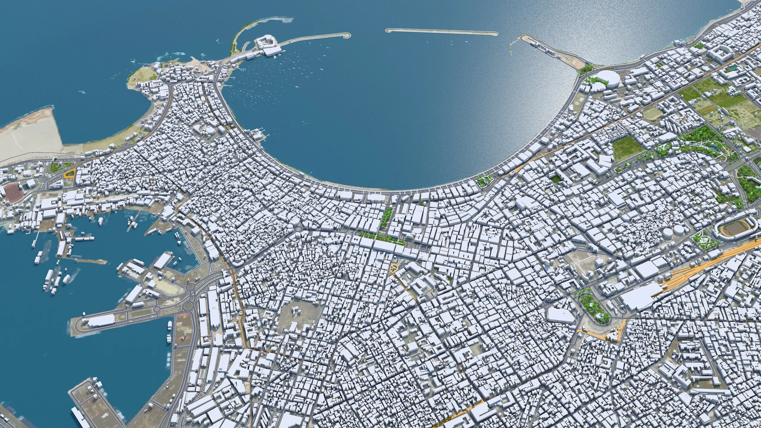 Alexandria city Egypt 3d model 60km