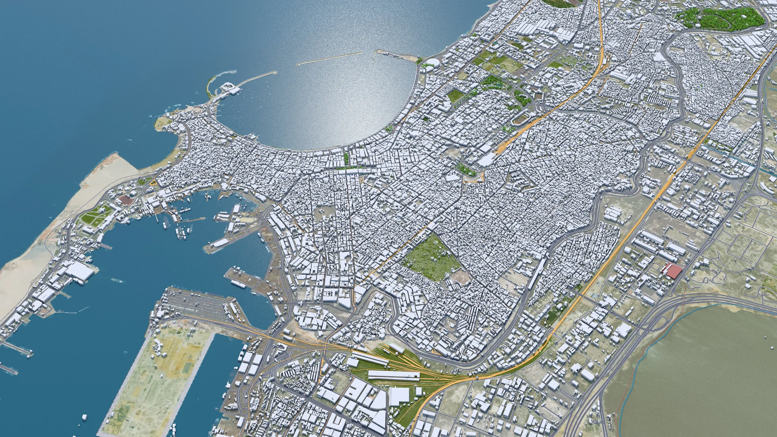 Alexandria city Egypt 3d model 60km