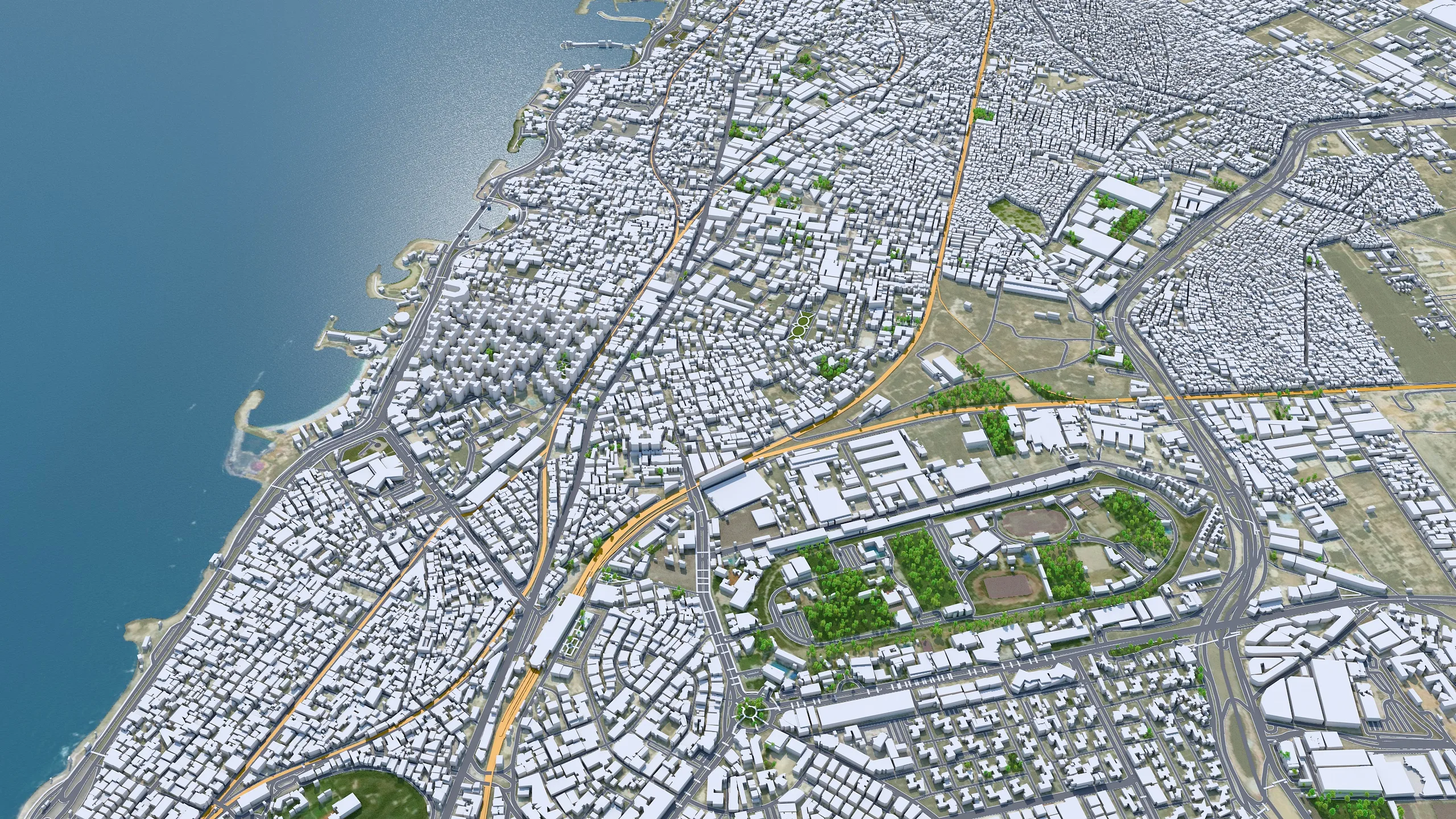 Alexandria city Egypt 3d model 60km
