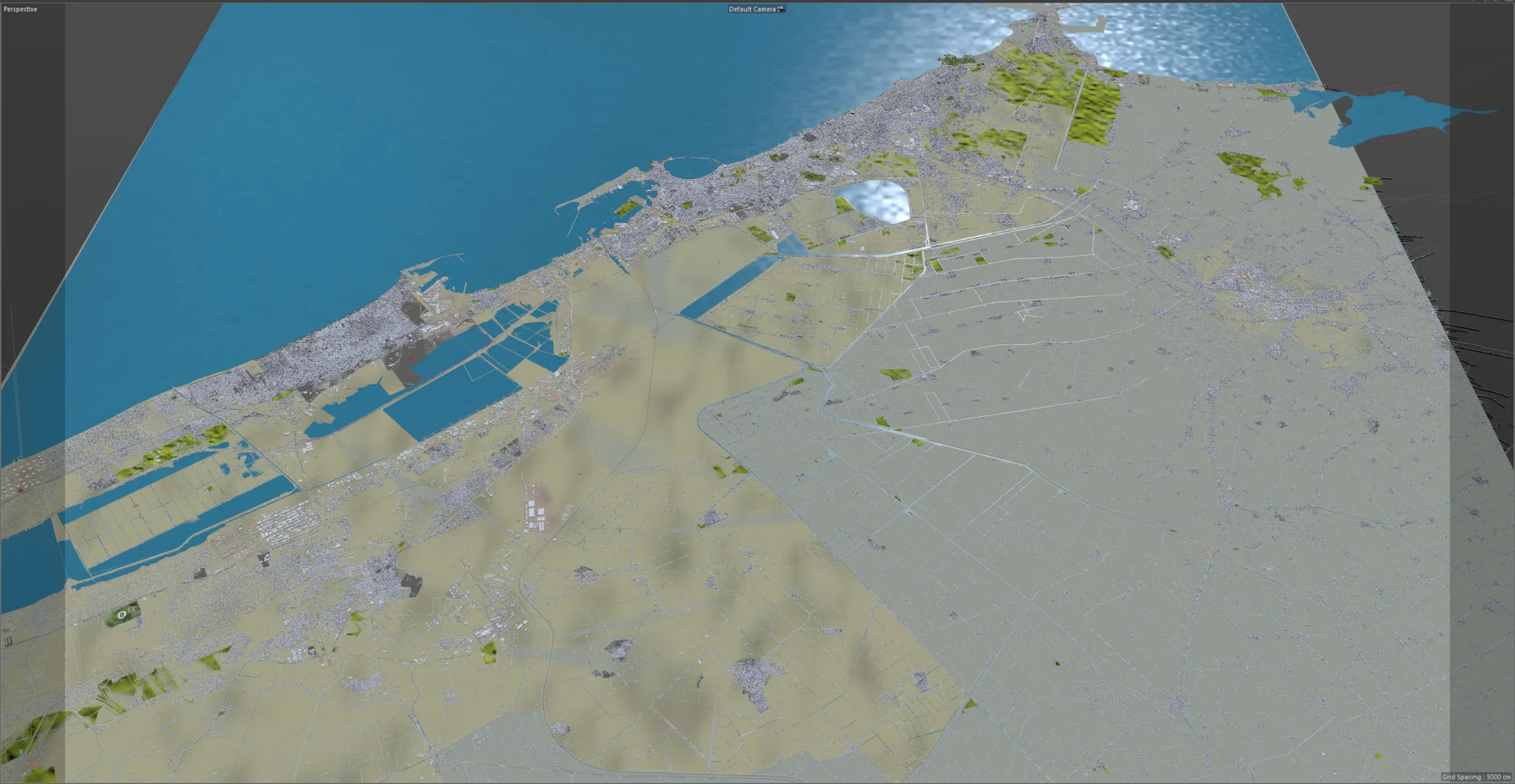 Alexandria city Egypt 3d model 60km