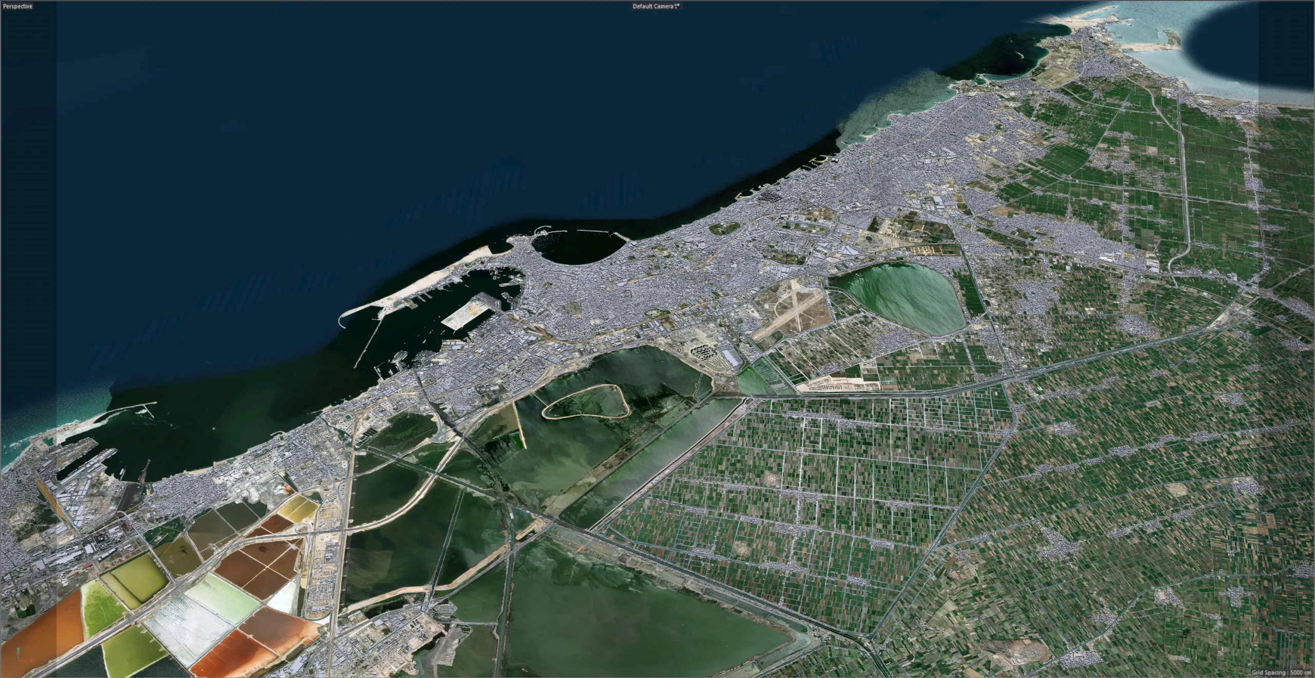 Alexandria city Egypt 3d model 60km