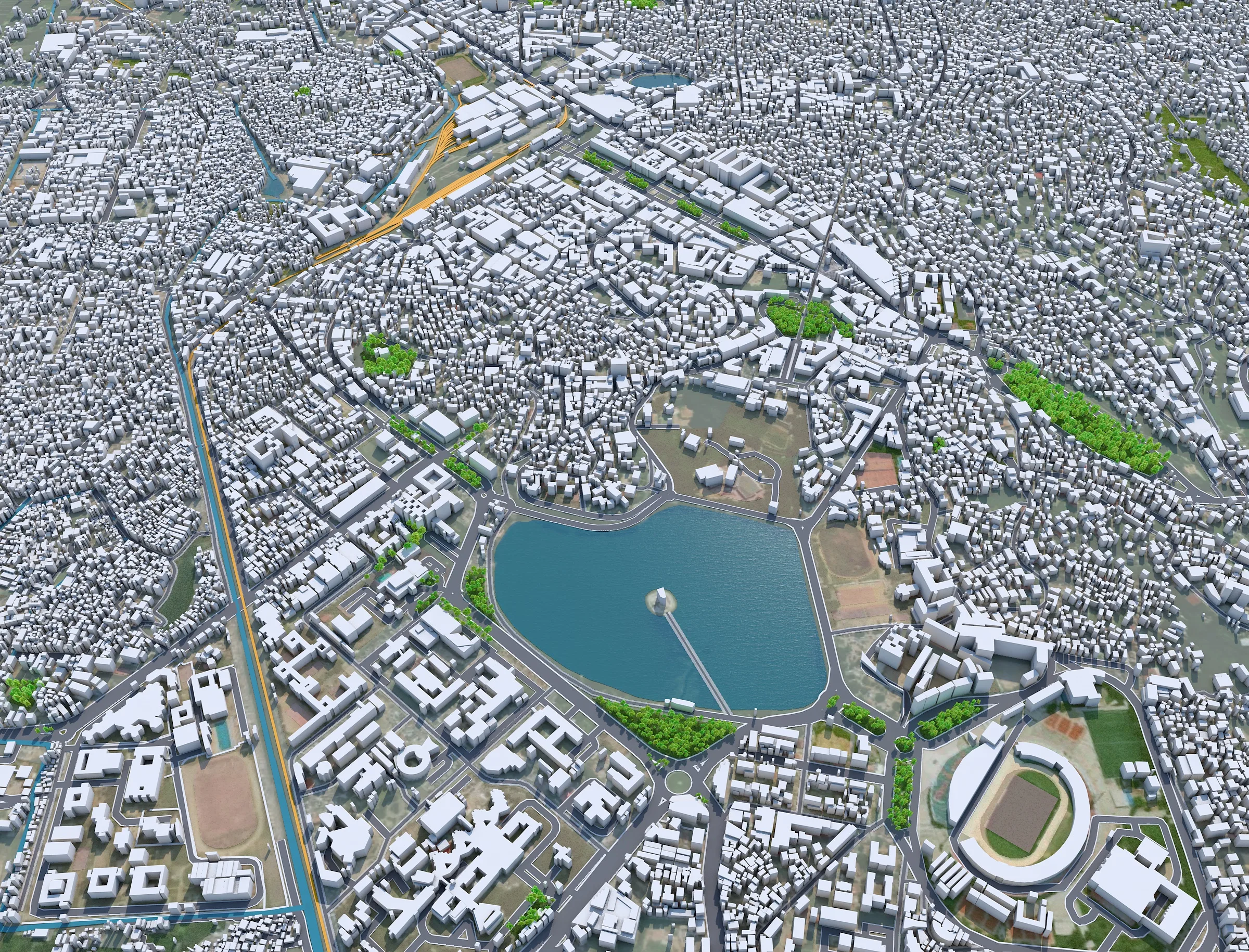 Antananarivo city Madagascar 3d model 35km