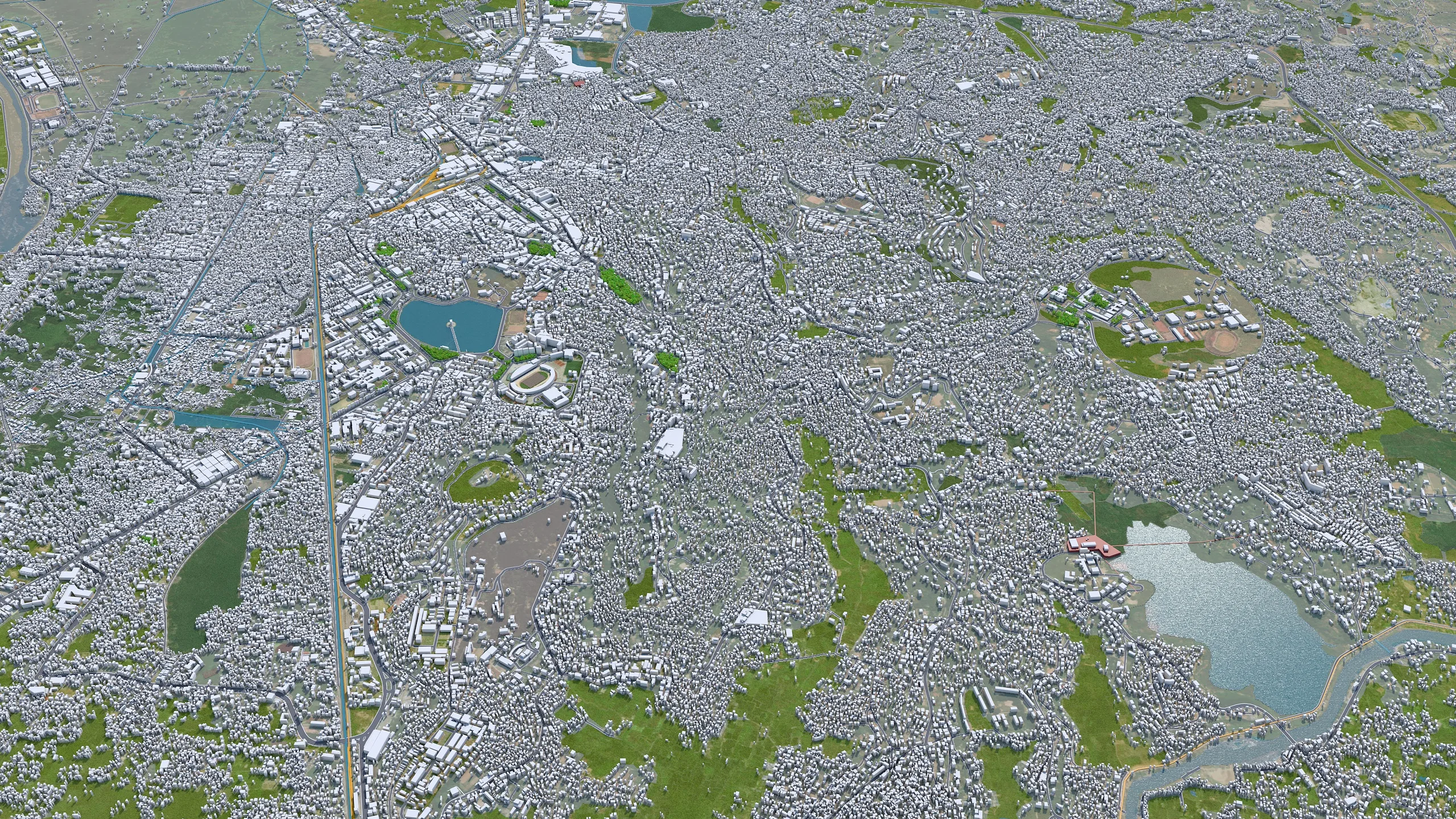 Antananarivo city Madagascar 3d model 35km