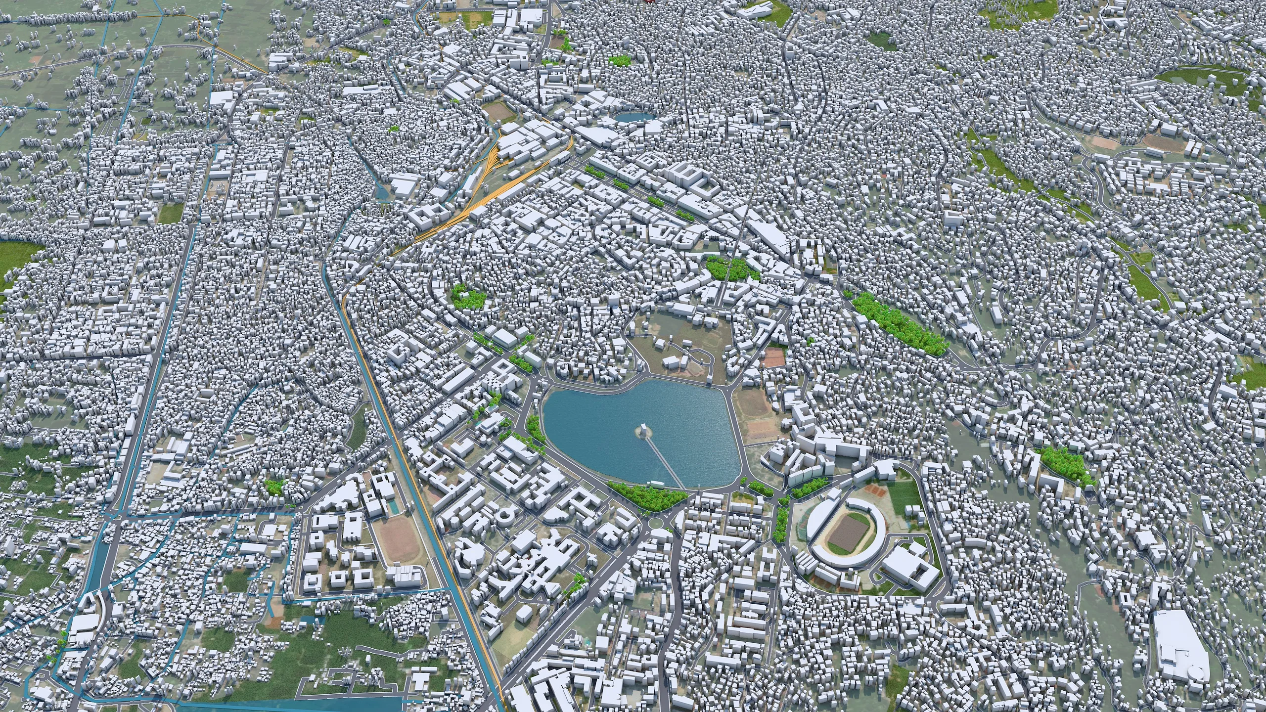 Antananarivo city Madagascar 3d model 35km