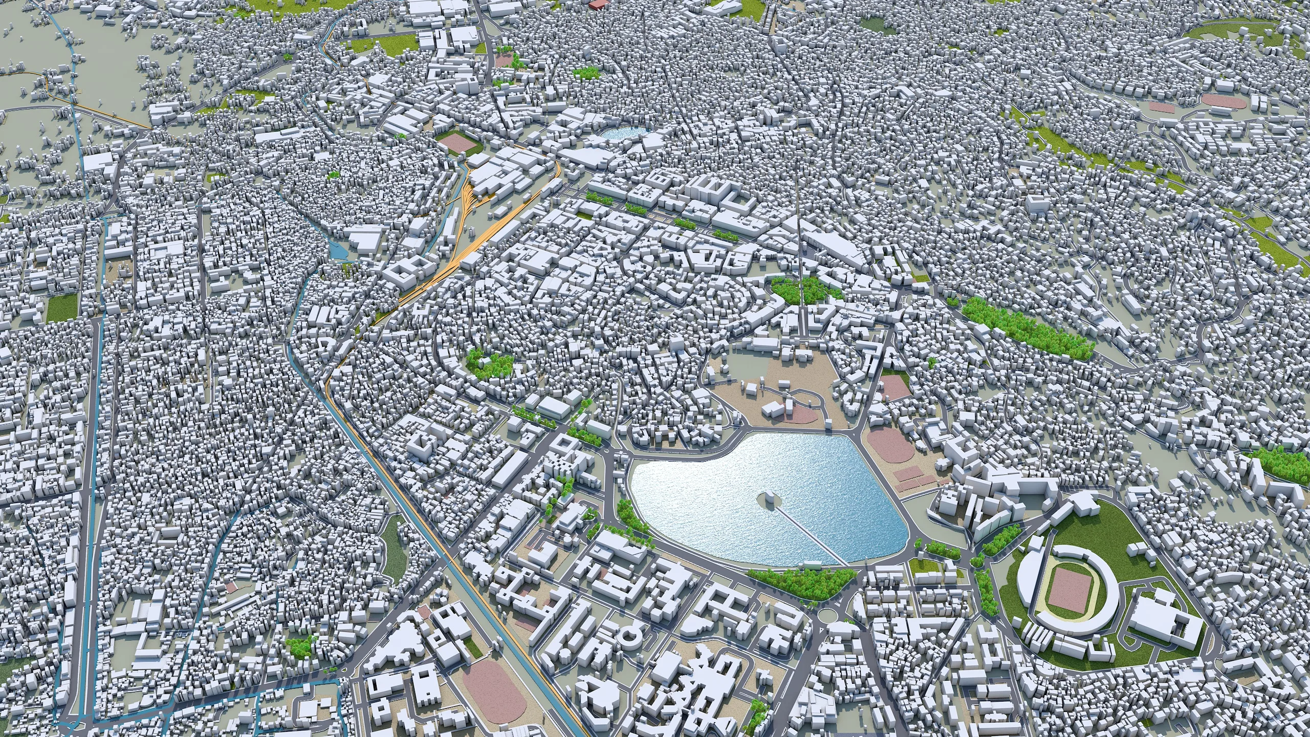 Antananarivo city Madagascar 3d model 35km