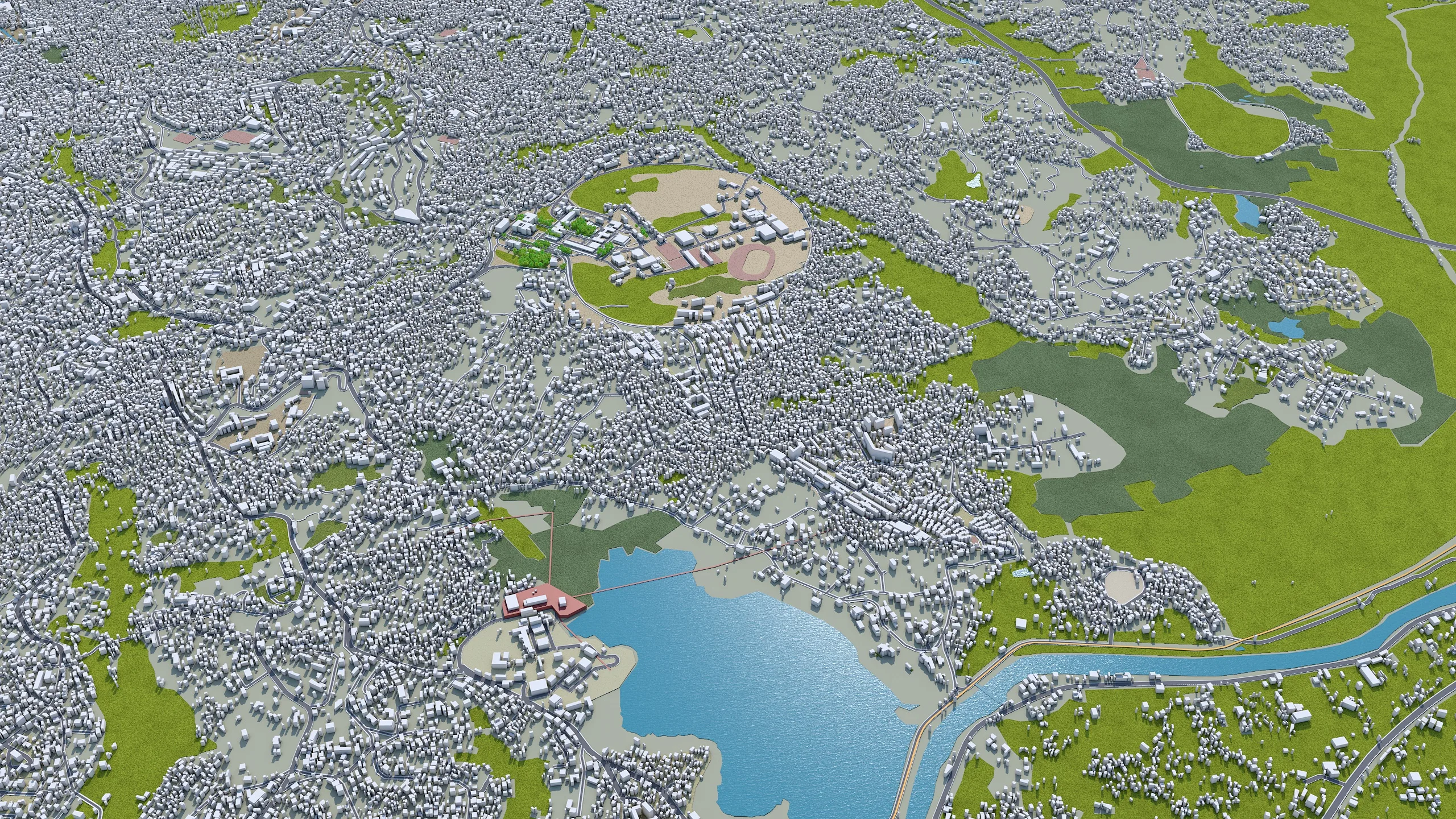 Antananarivo city Madagascar 3d model 35km