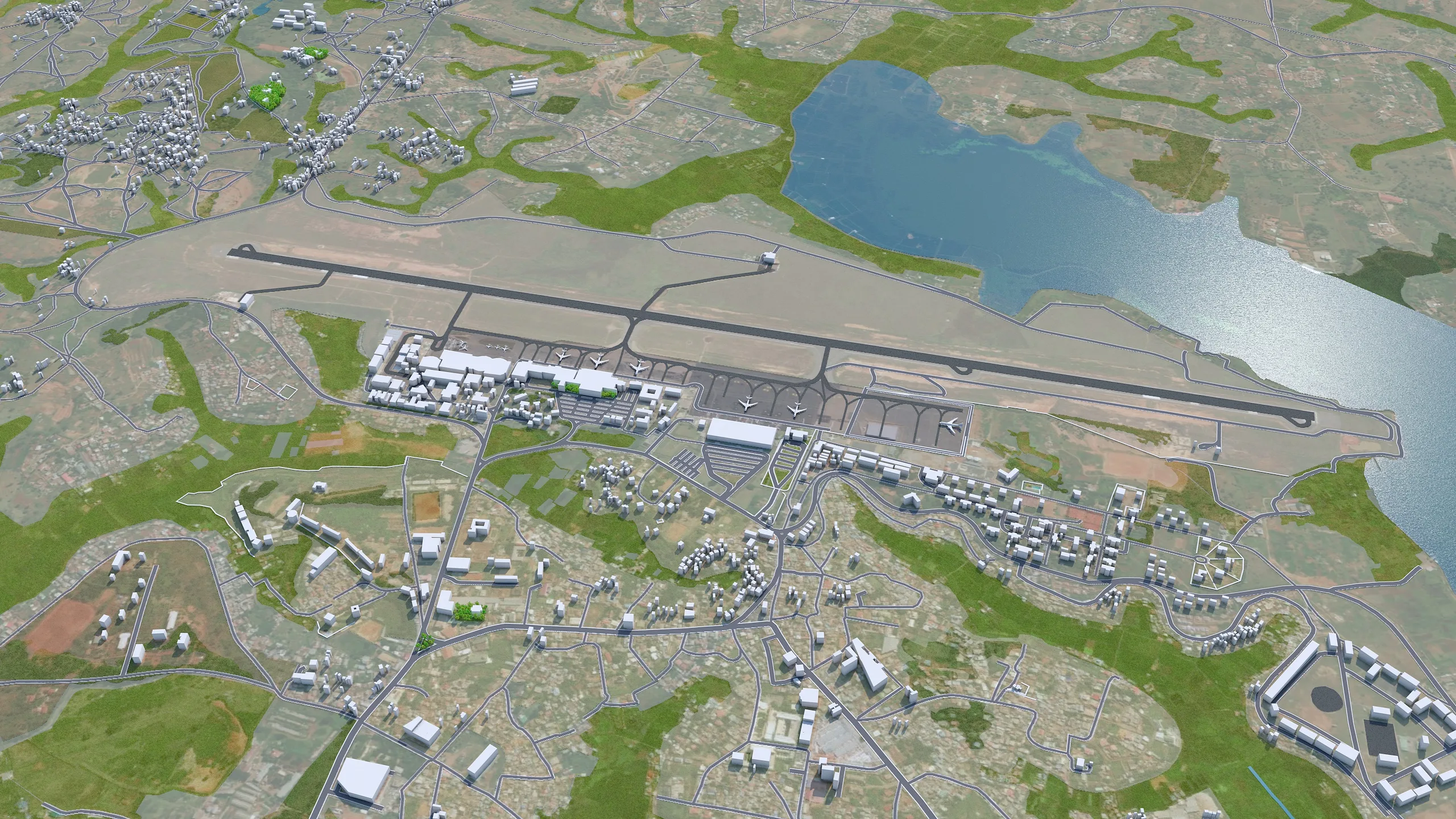 Antananarivo city Madagascar 3d model 35km