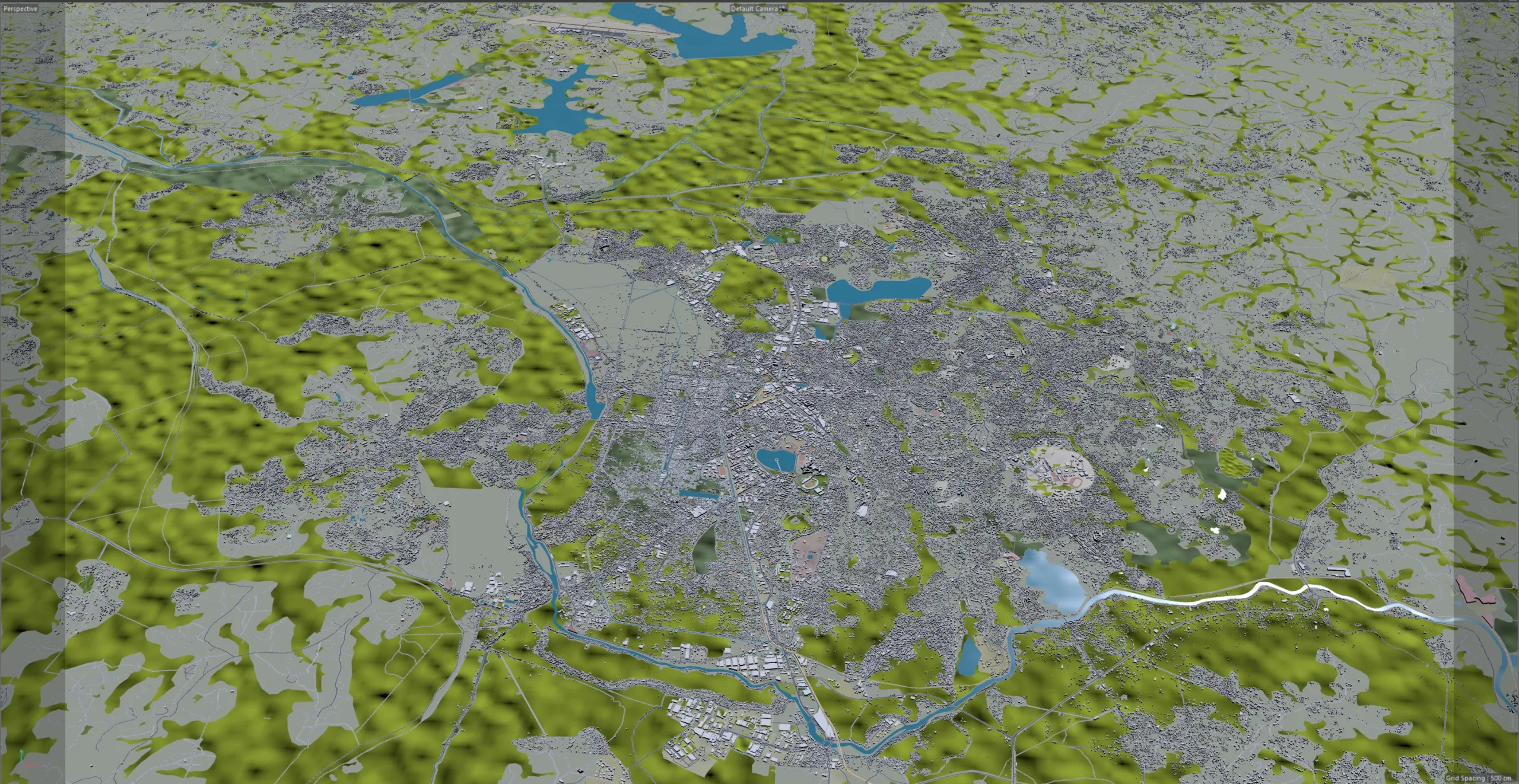 Antananarivo city Madagascar 3d model 35km