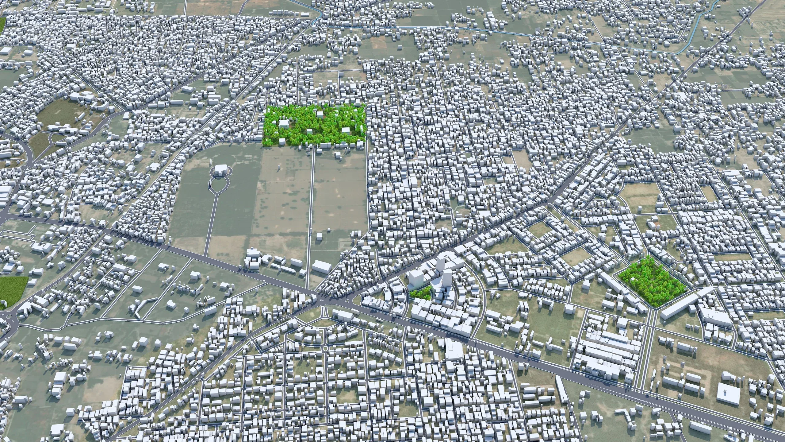 Bahawalpur city Pakistan 3d model 25km