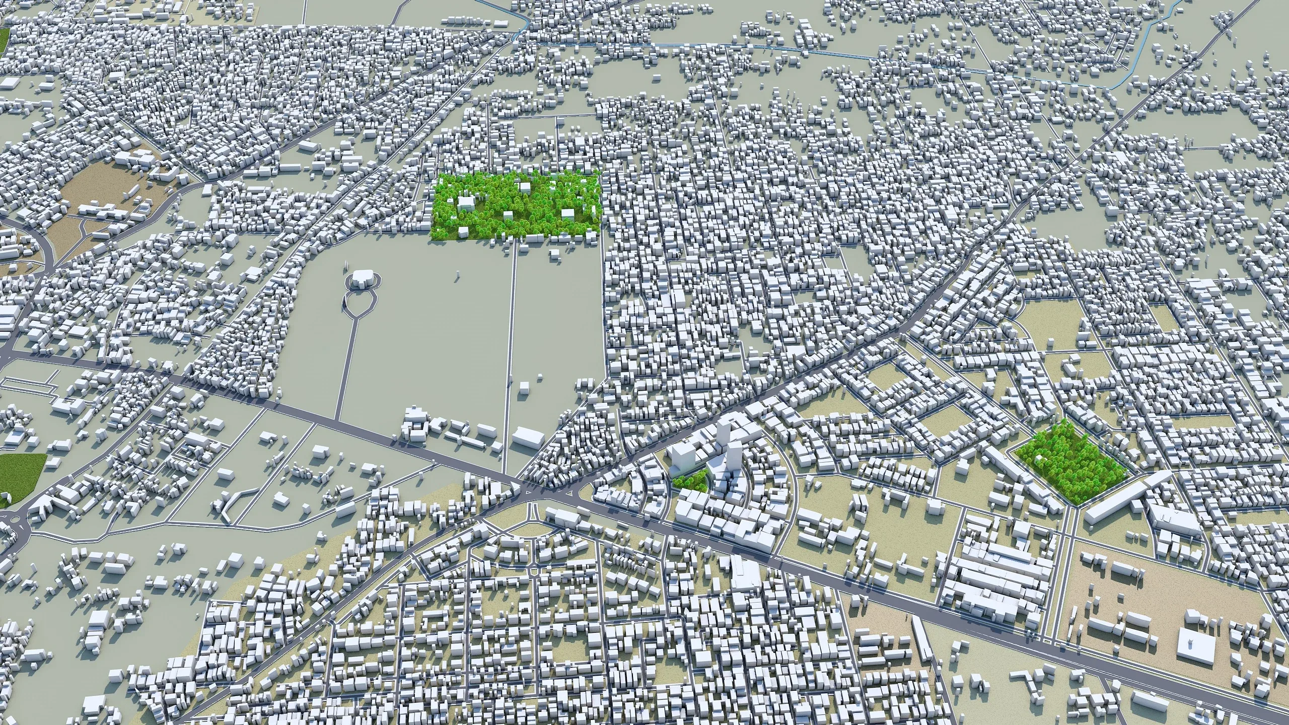 Bahawalpur city Pakistan 3d model 25km