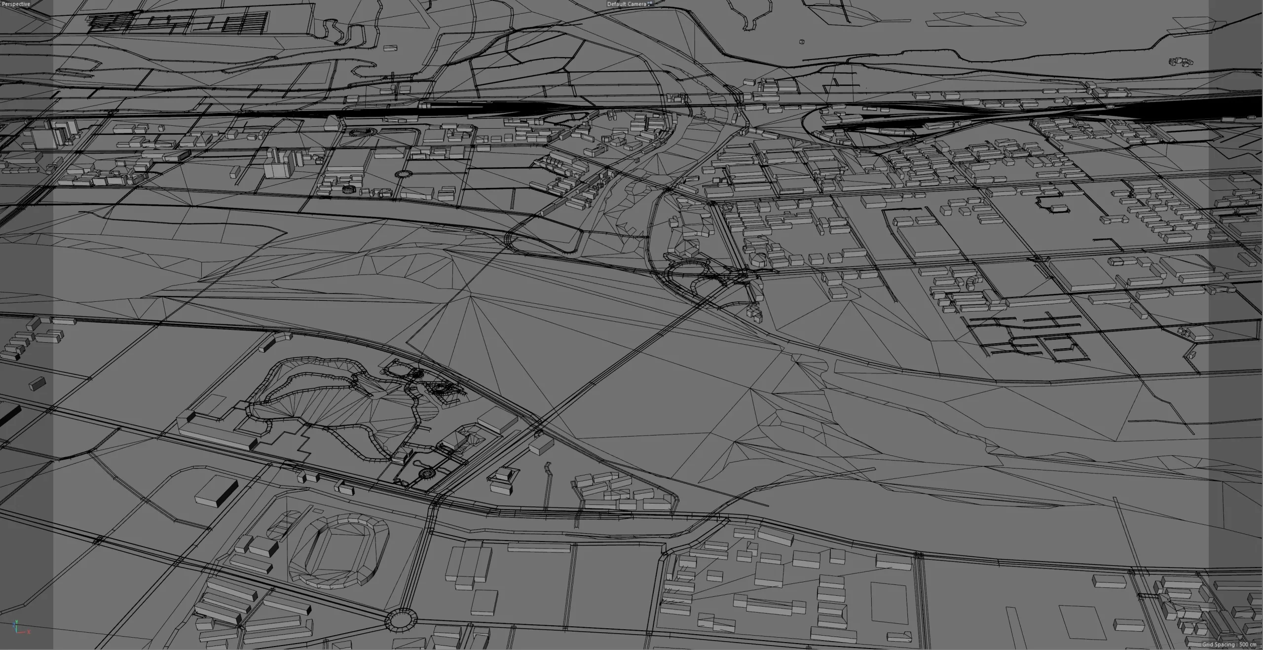 Baoji city Shaanxi China 3d model 40km