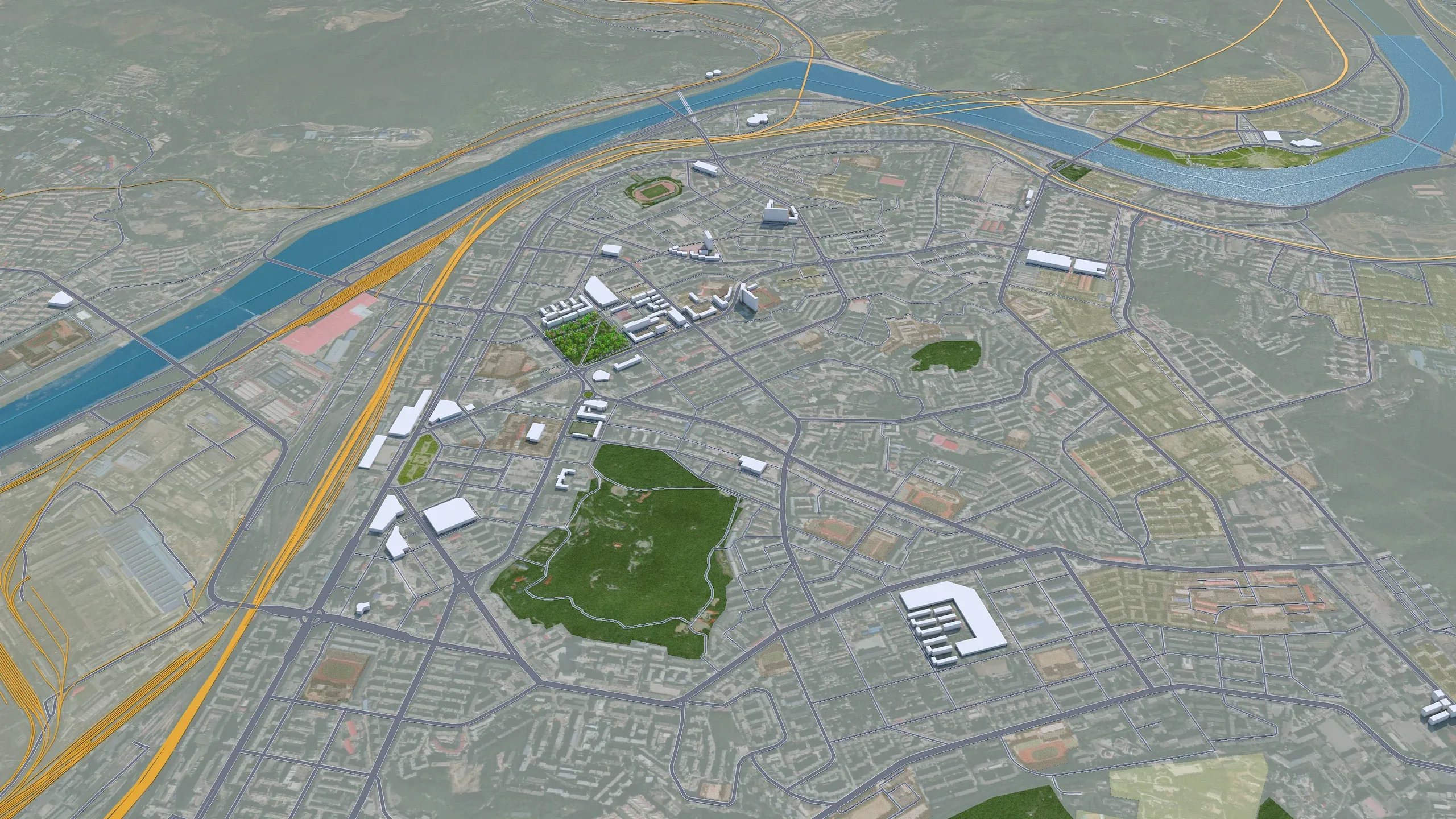 Benxi city Liaoning China 3d model 30km