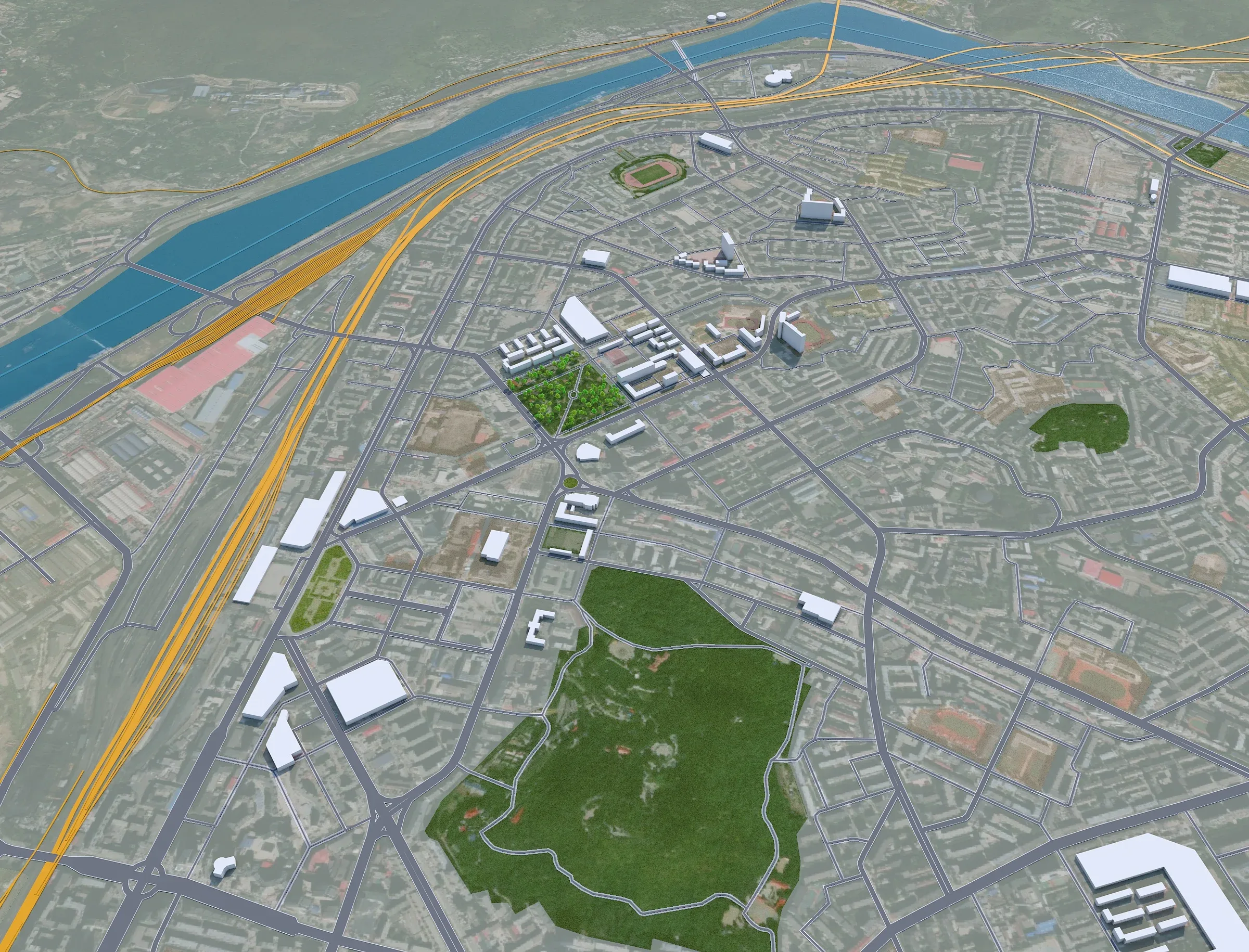 Benxi city Liaoning China 3d model 30km