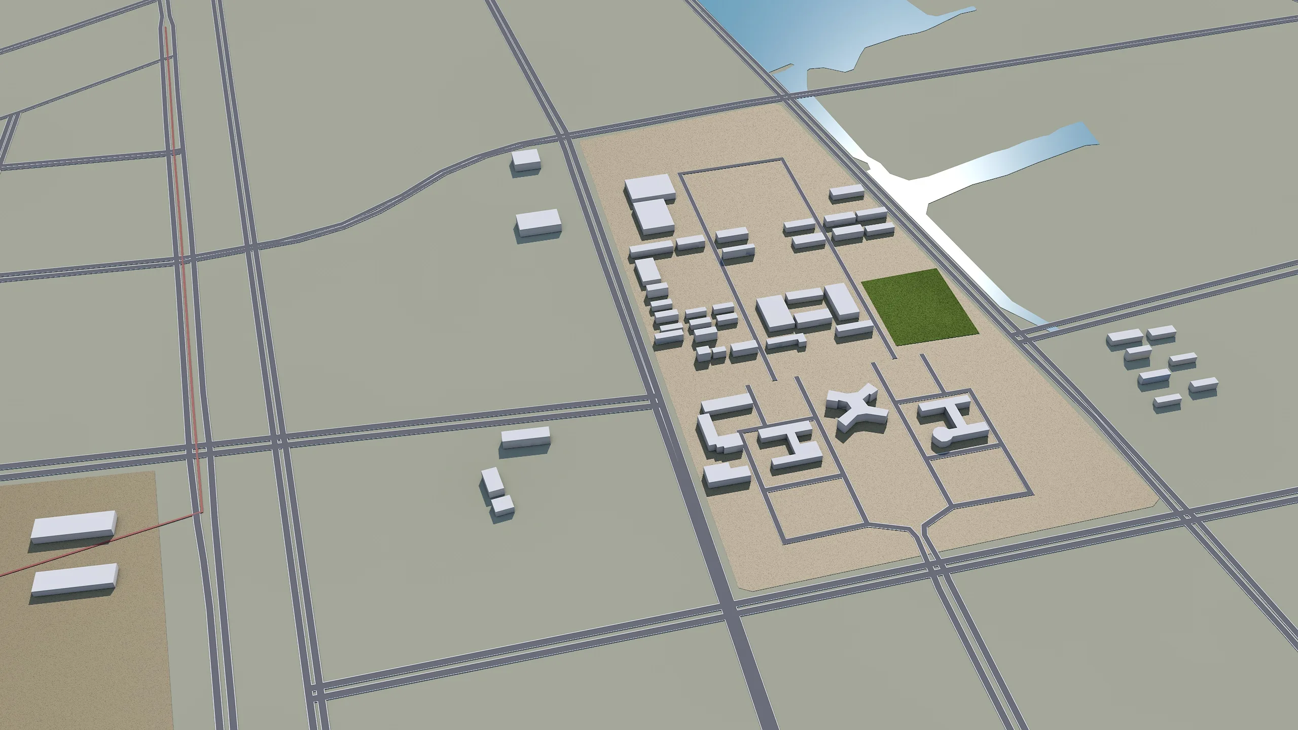 Binzhou city Shandong China 3d model 30km