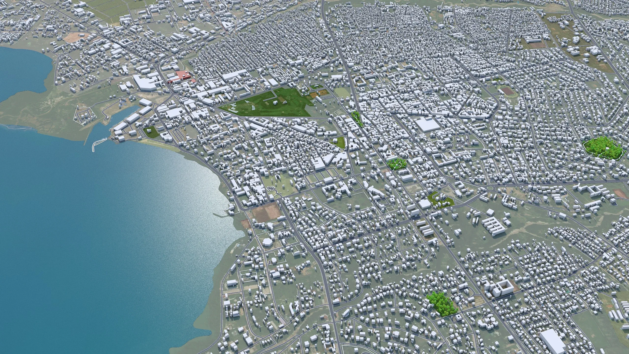 Bujumbura city Burundi 3d model 25km