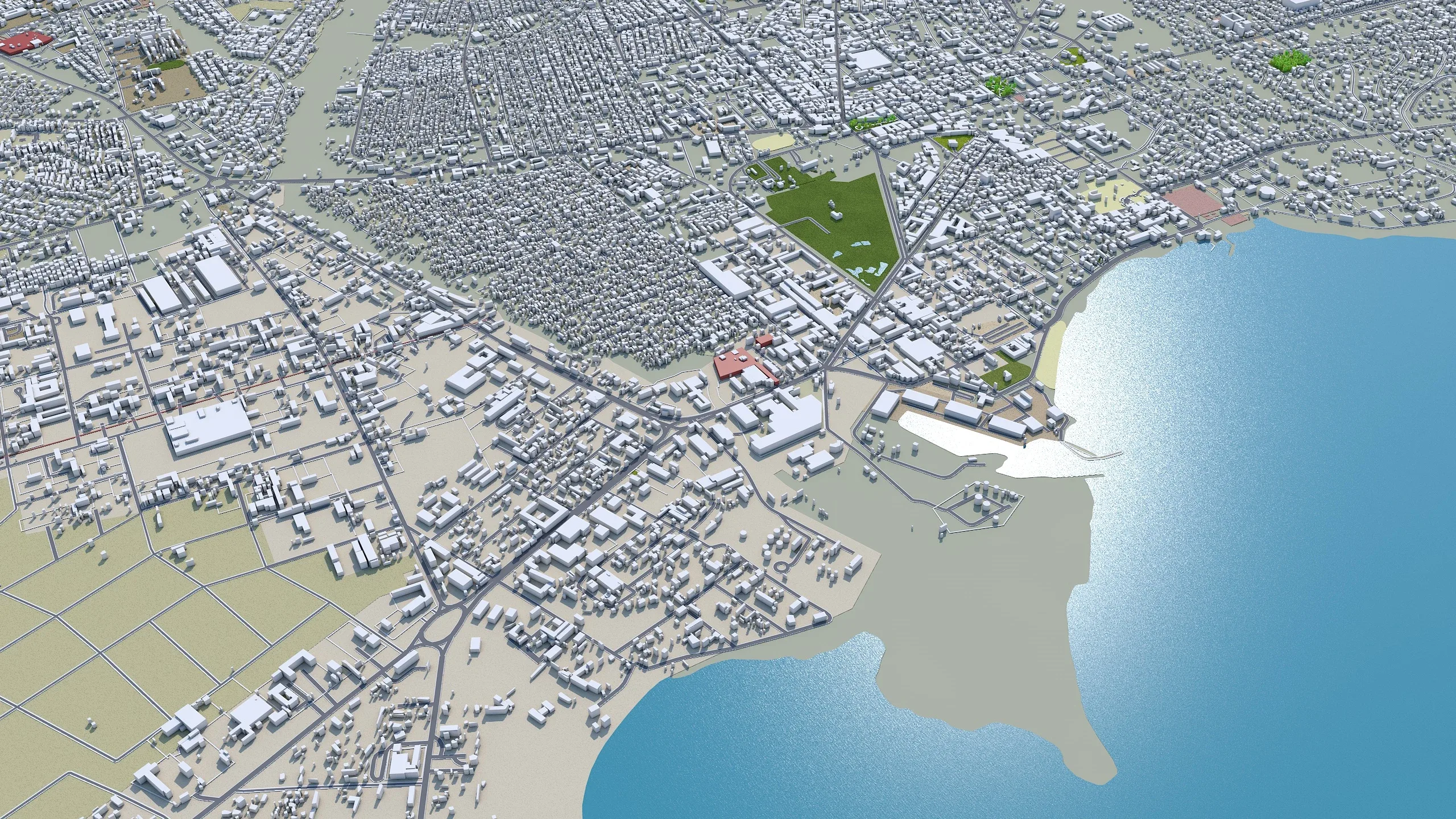 Bujumbura city Burundi 3d model 25km
