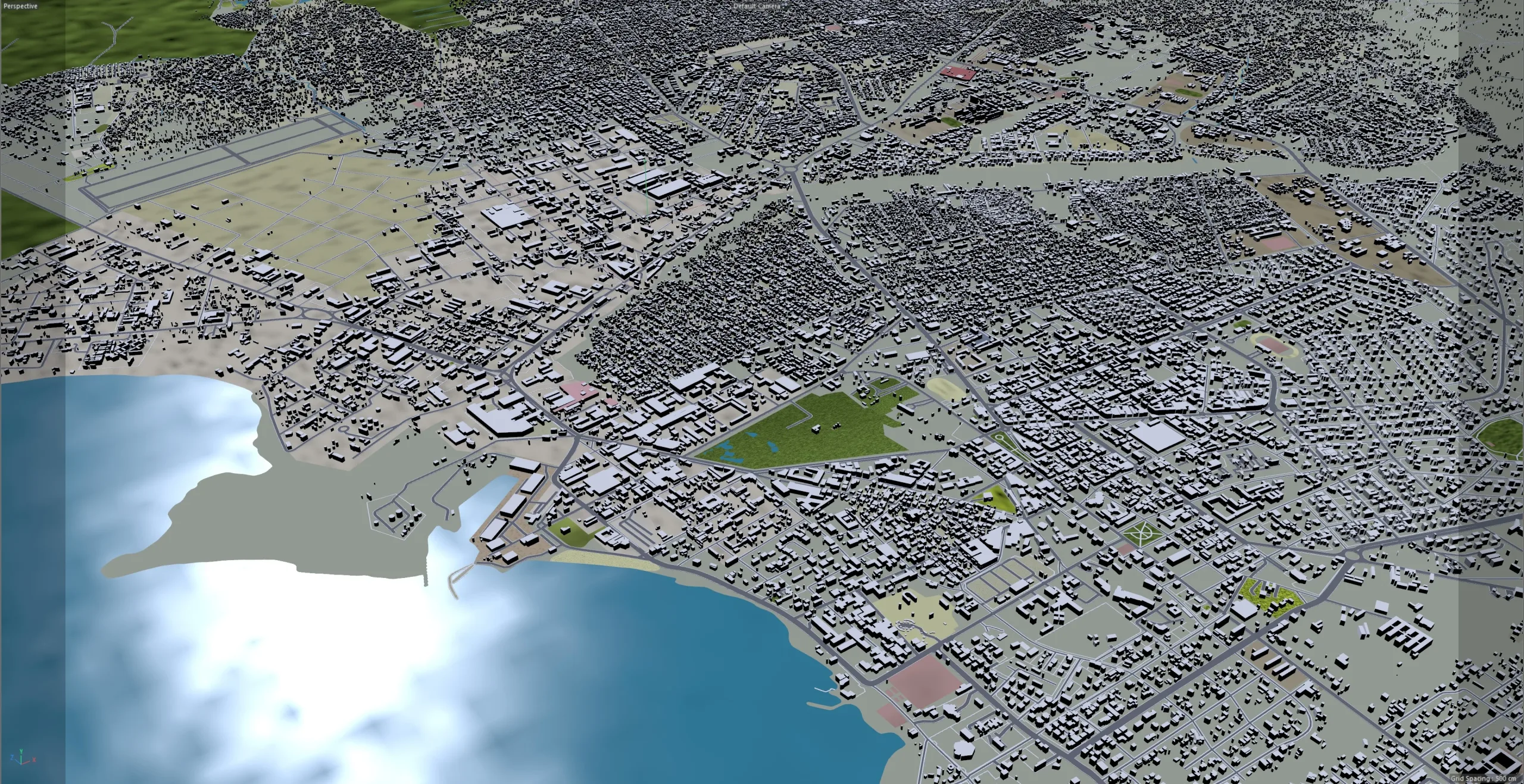 Bujumbura city Burundi 3d model 25km