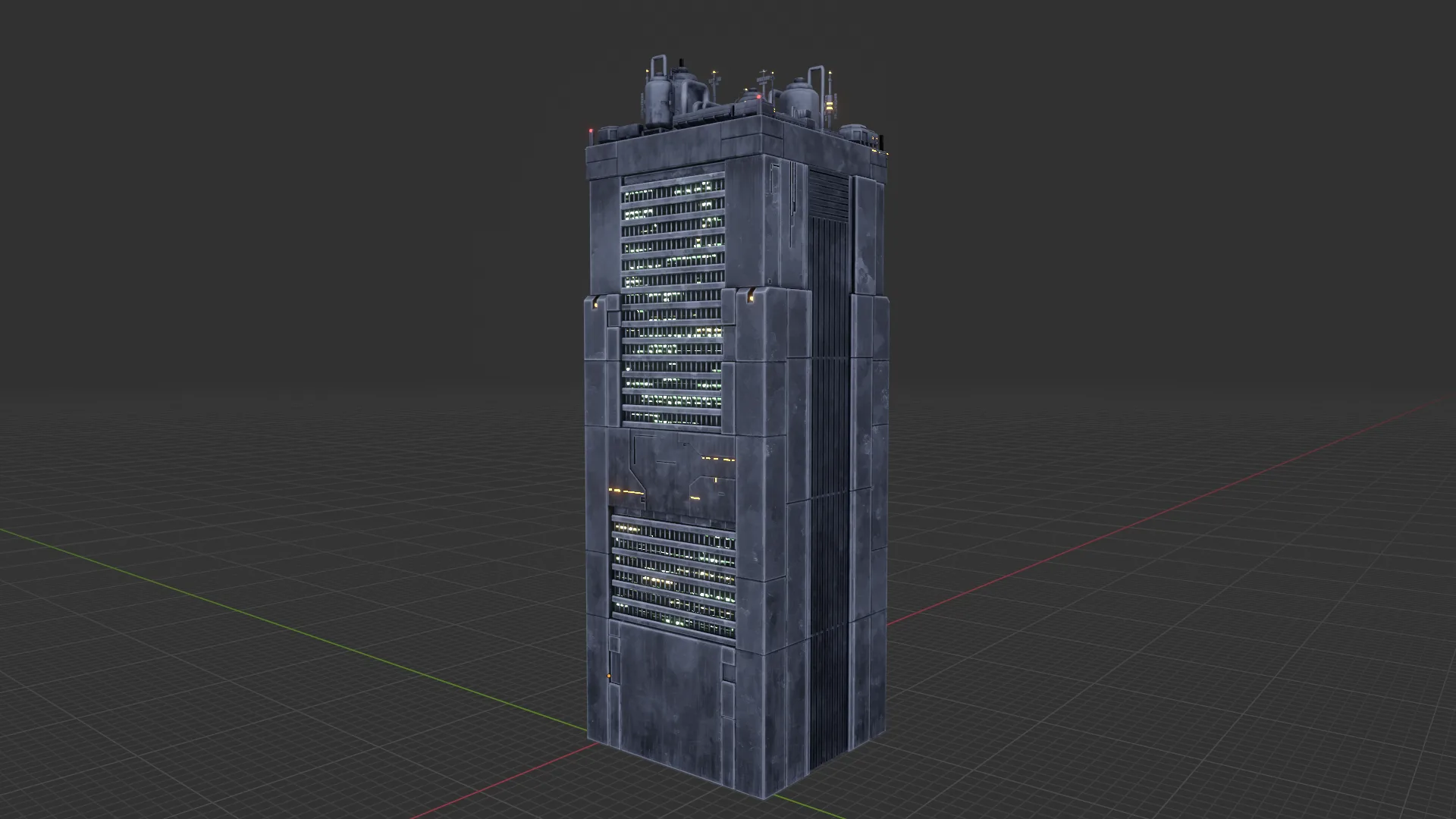 Sci-Fi Anime Building 01