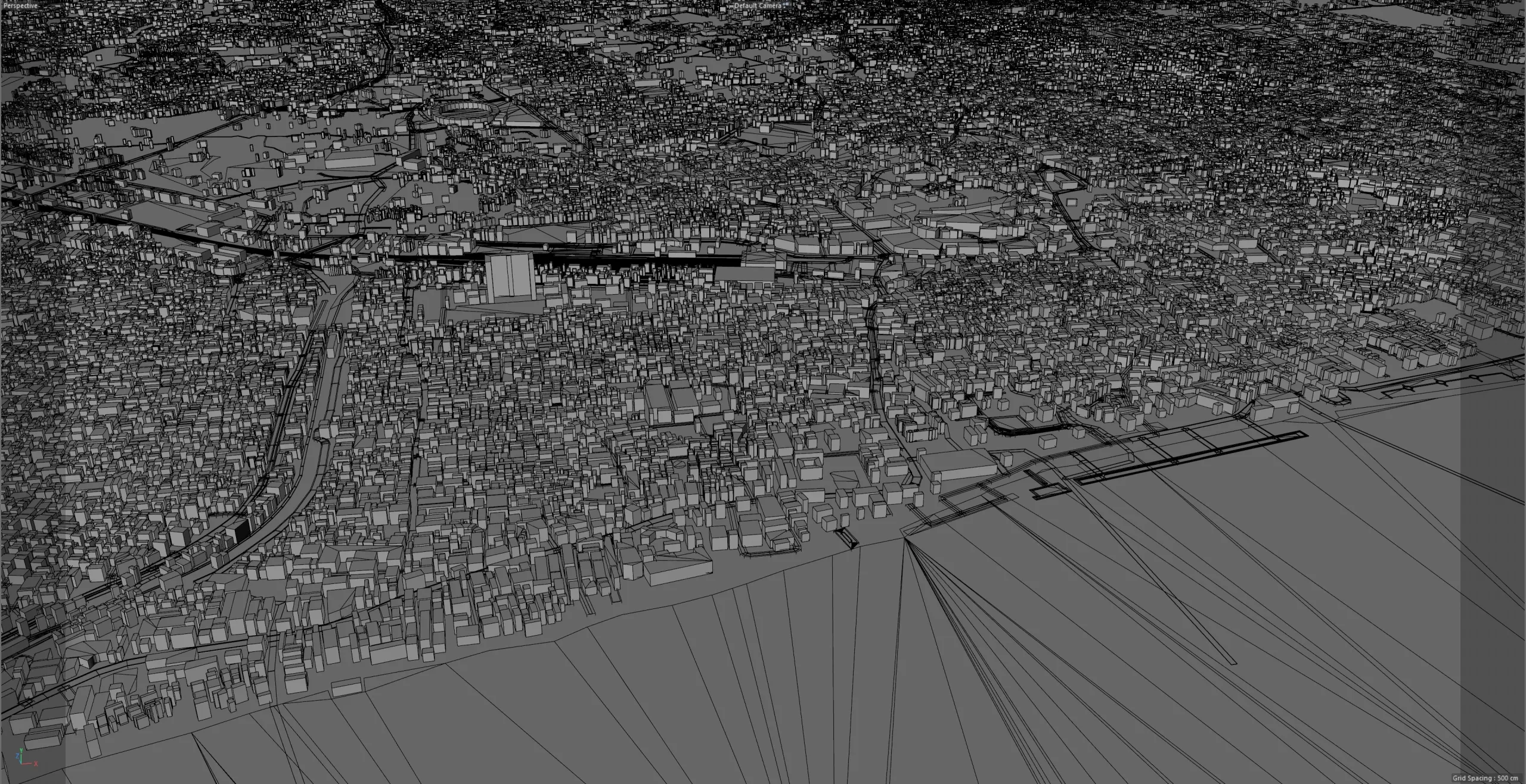 Chittagong city Bangladesh 3d model 30km