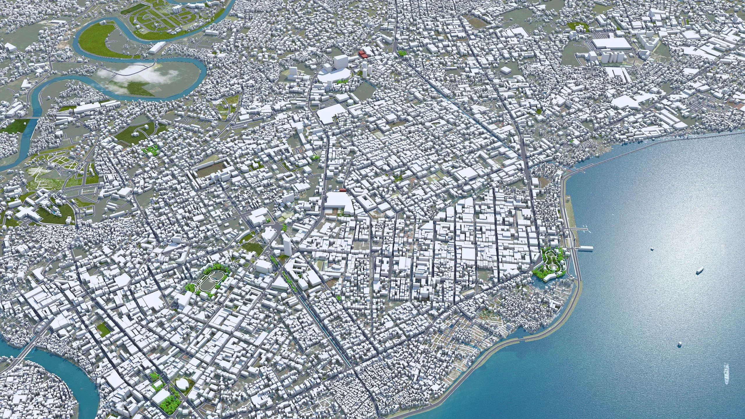 Davao City Philippines 3d model 40km