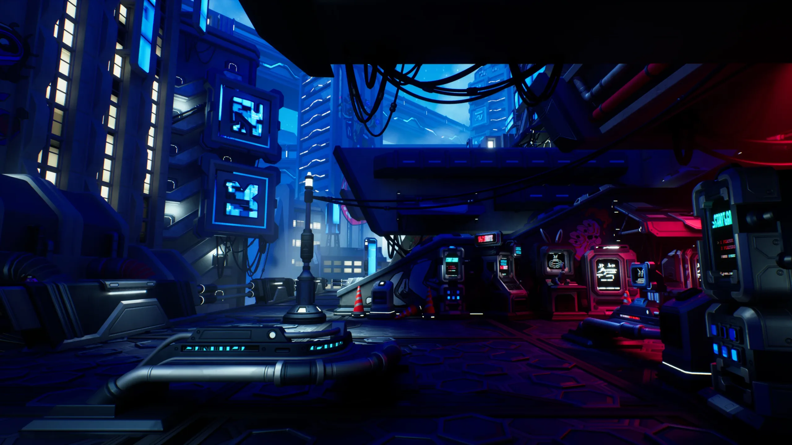 Cyberpunk City stylized scifi environment