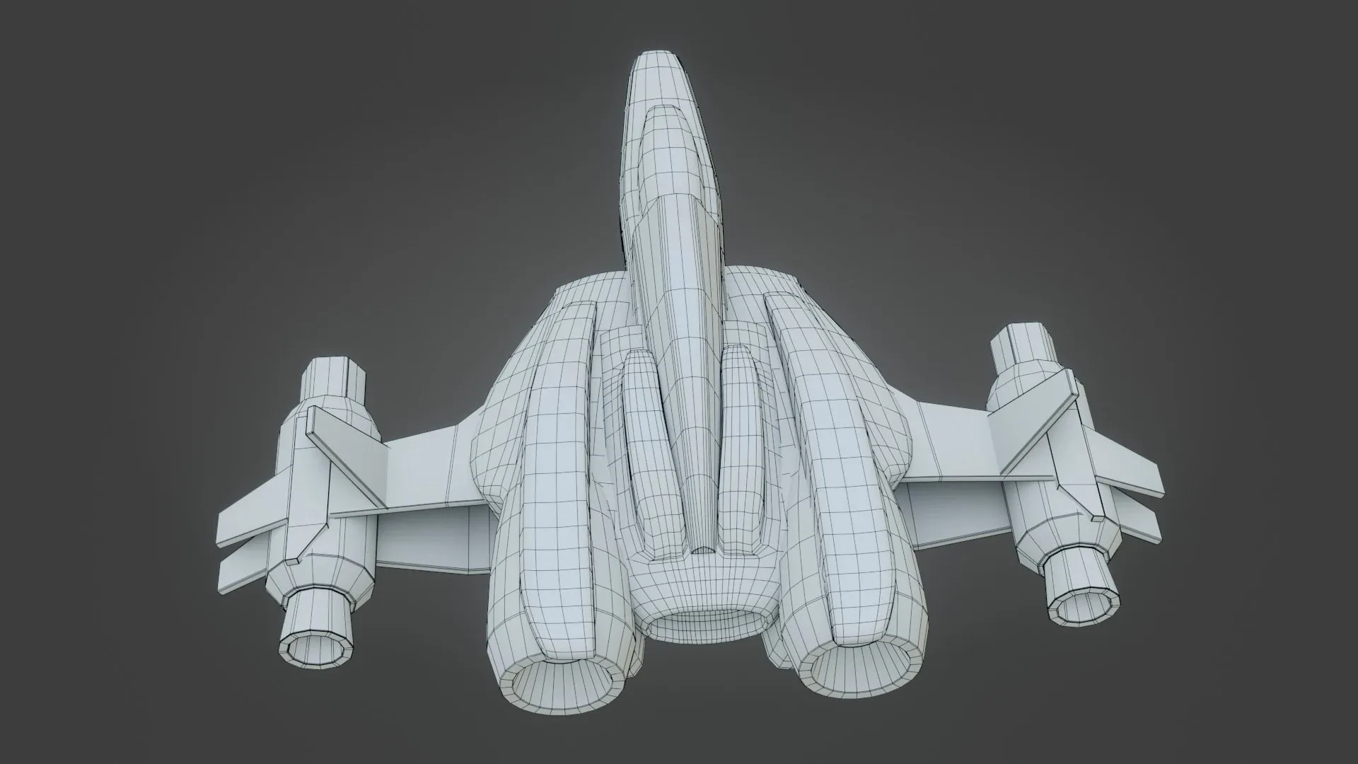 Sci-Fi Fighter Jet - Low Poly - Game Ready - PBR